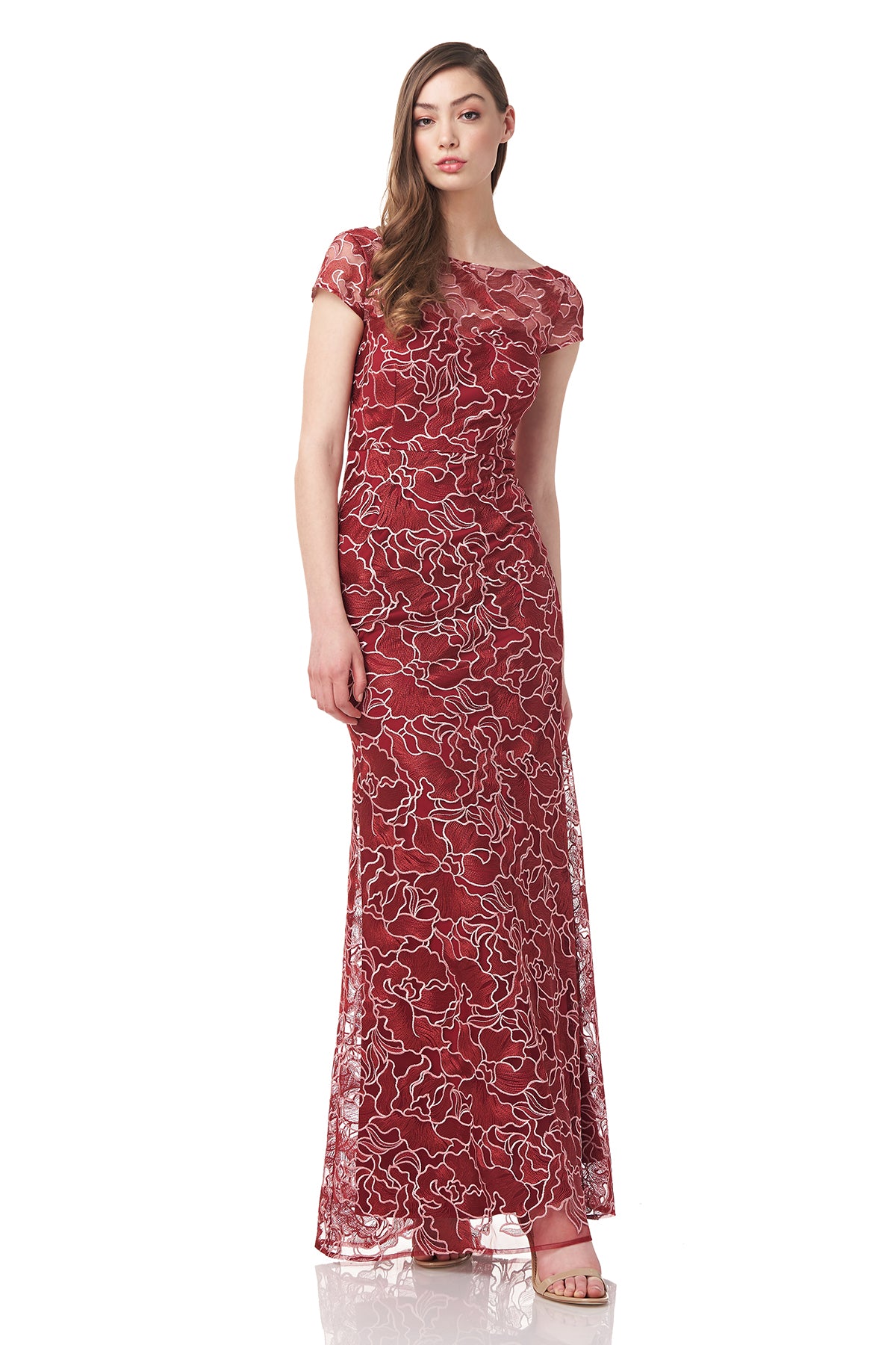 Emarie Boat Neck Mermaid Gown