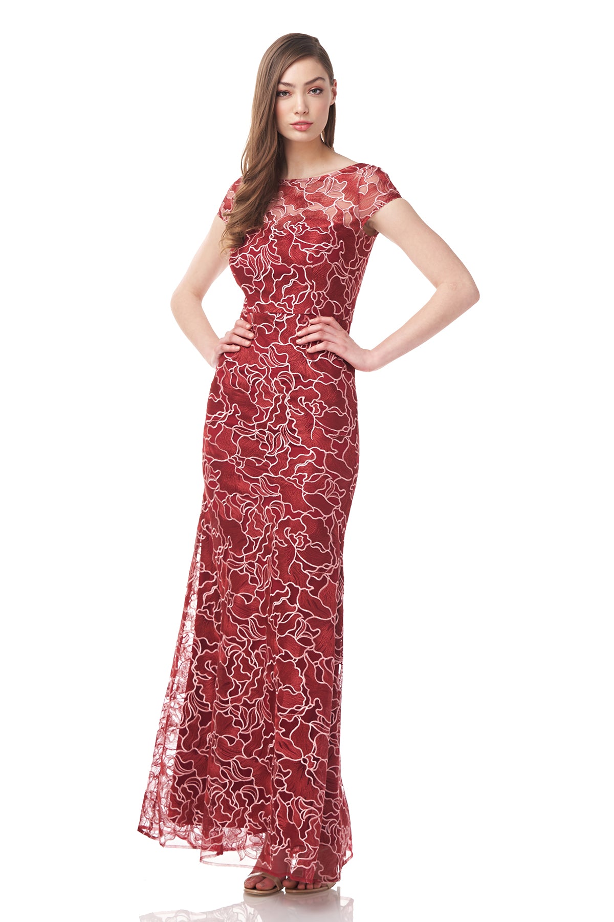 Emarie Boat Neck Mermaid Gown