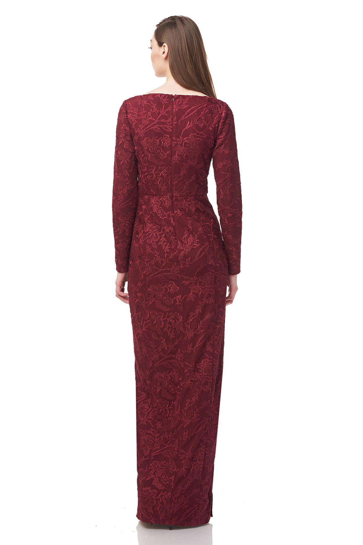 Collette Boat Neck Column Gown