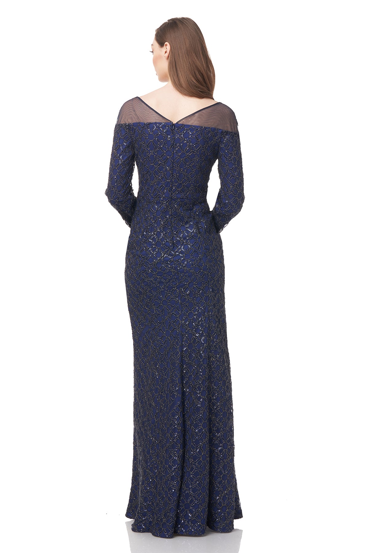 Justina Boat Neck Gown