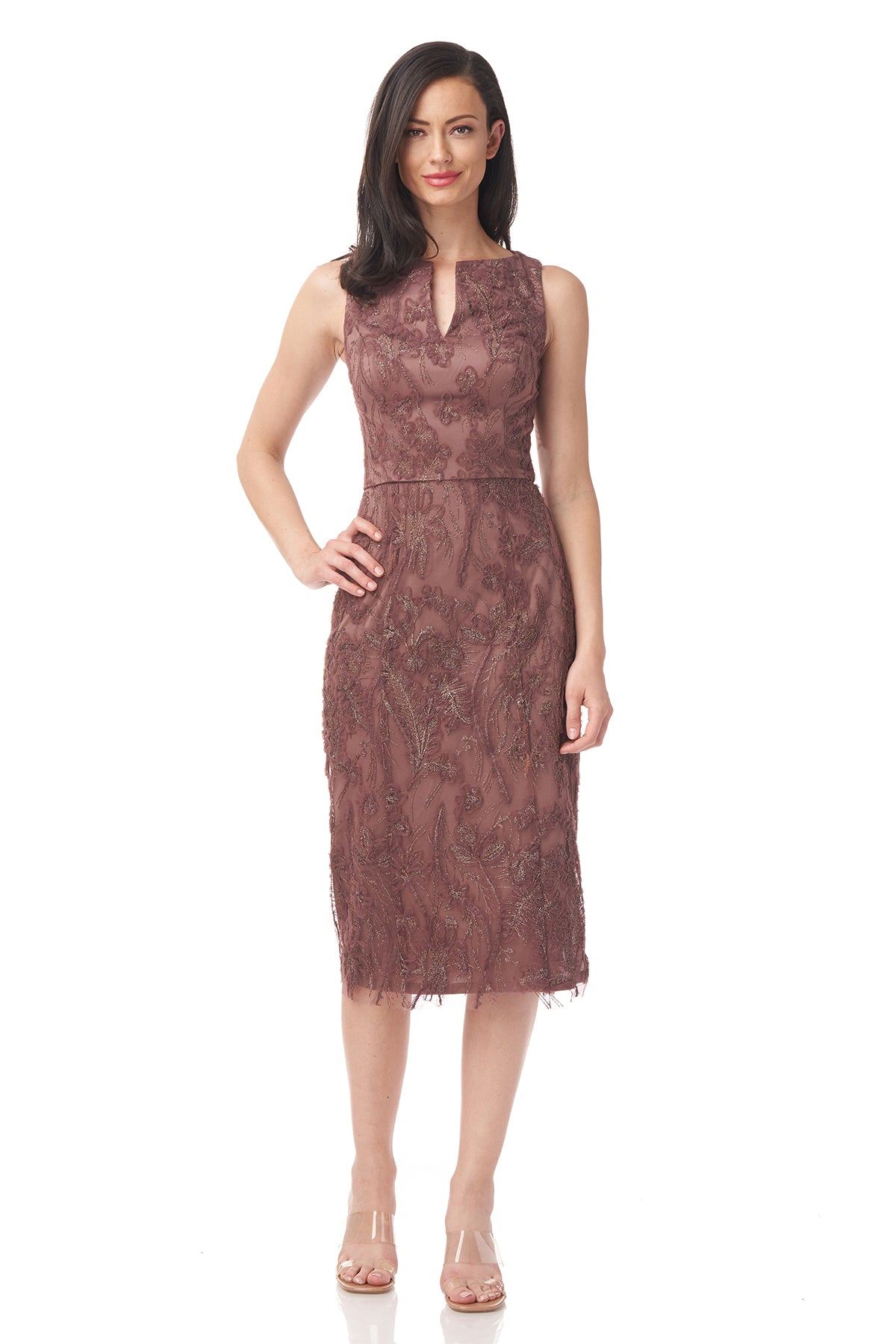 Aida V-Neck Midi Dress