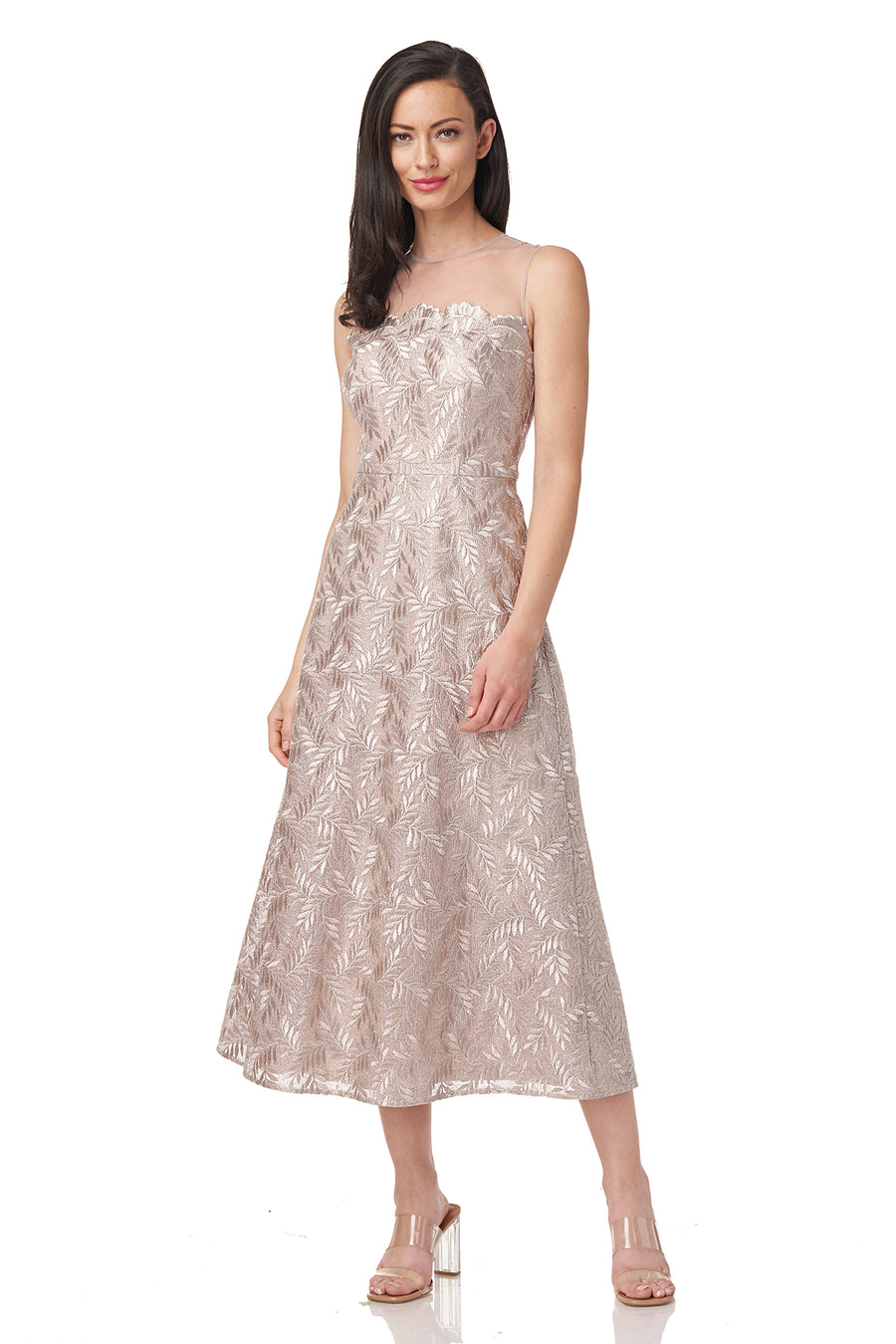 Rosie Scallop Tea Length Dress