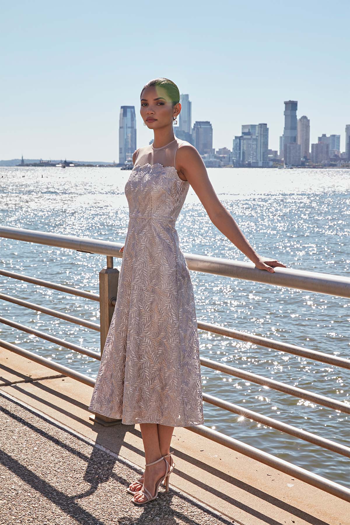 Rosie Scallop Tea Length Dress