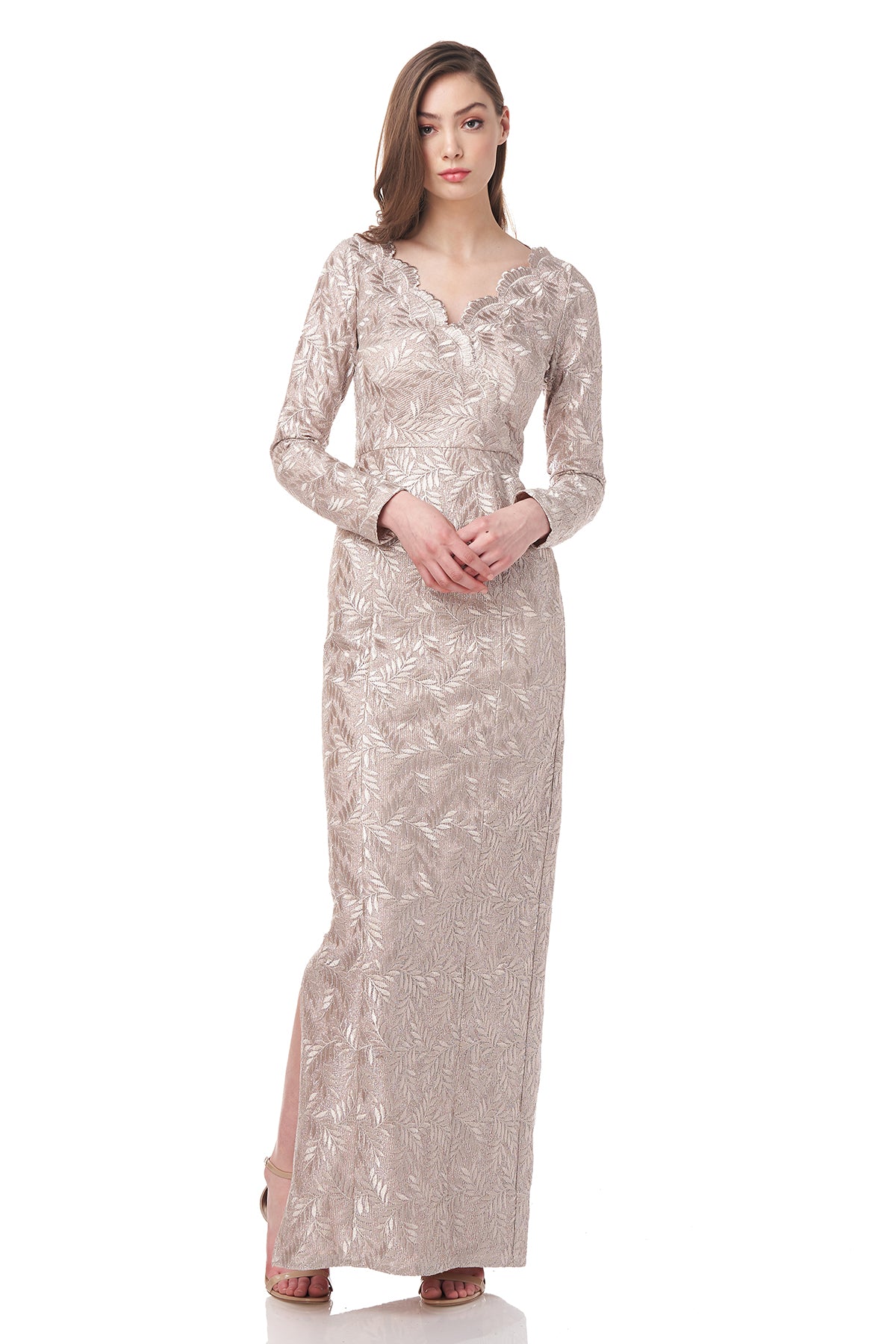 Sonia Scallop Column Gown