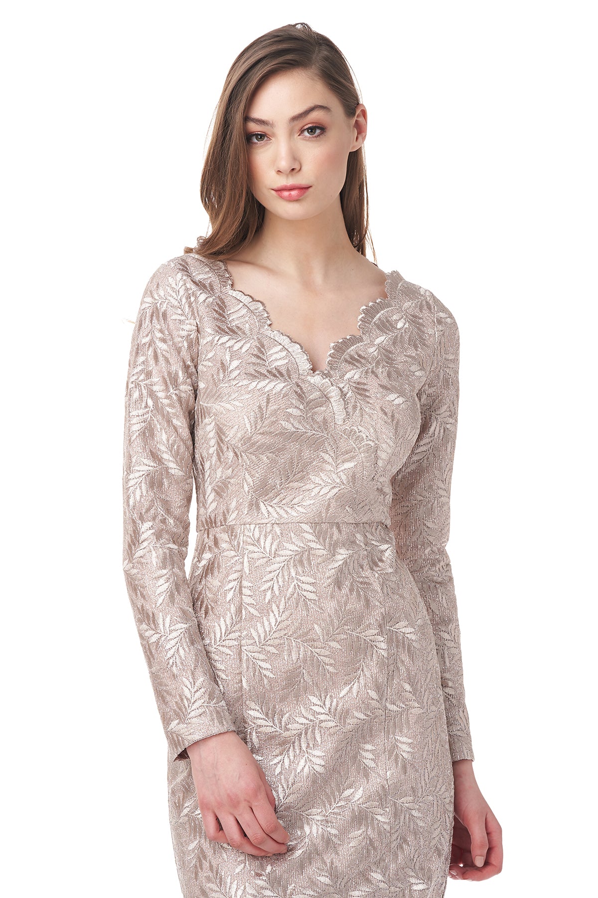 Sonia Scallop Column Gown