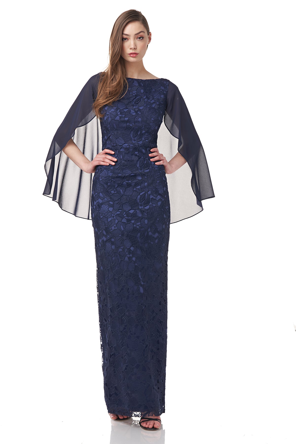 Leah Capelet Column Gown