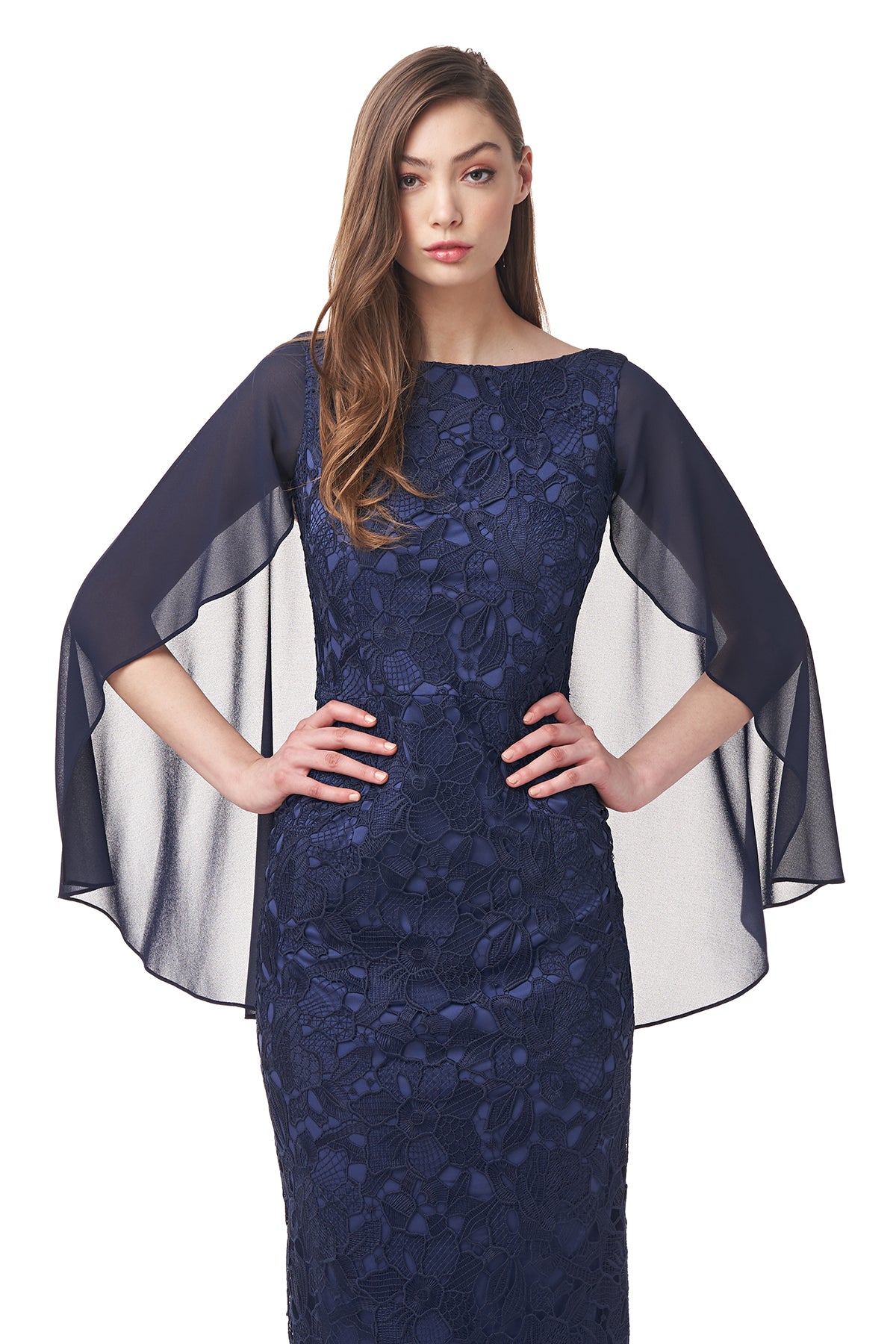 Leah Capelet Column Gown