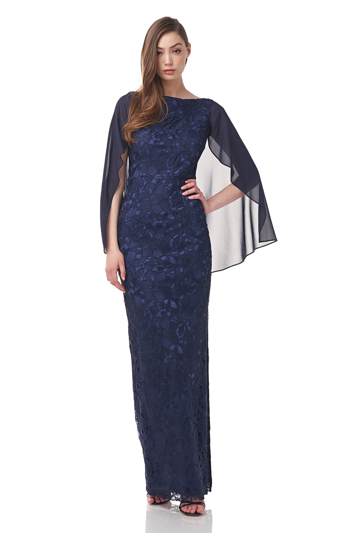 Leah Capelet Column Gown