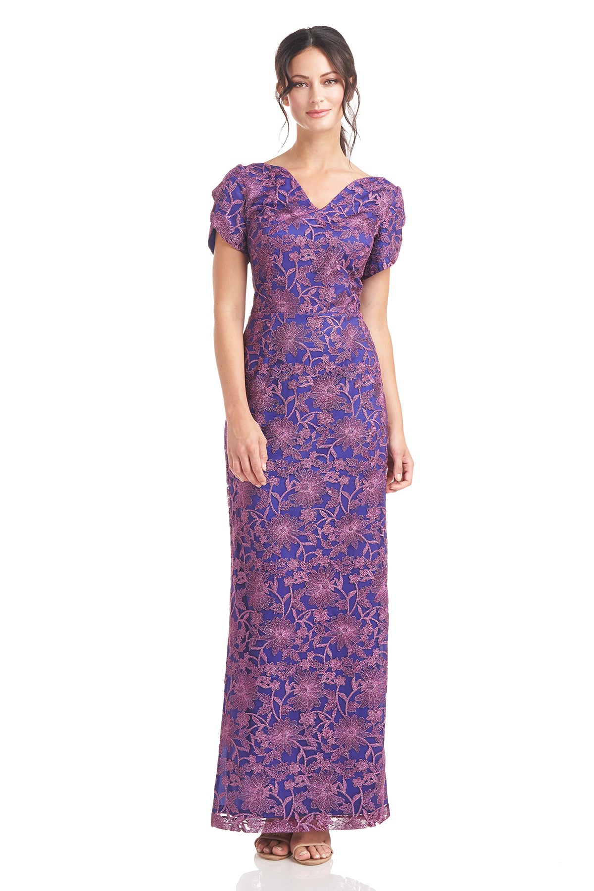 Beth V-Neck Ankle Length Dress