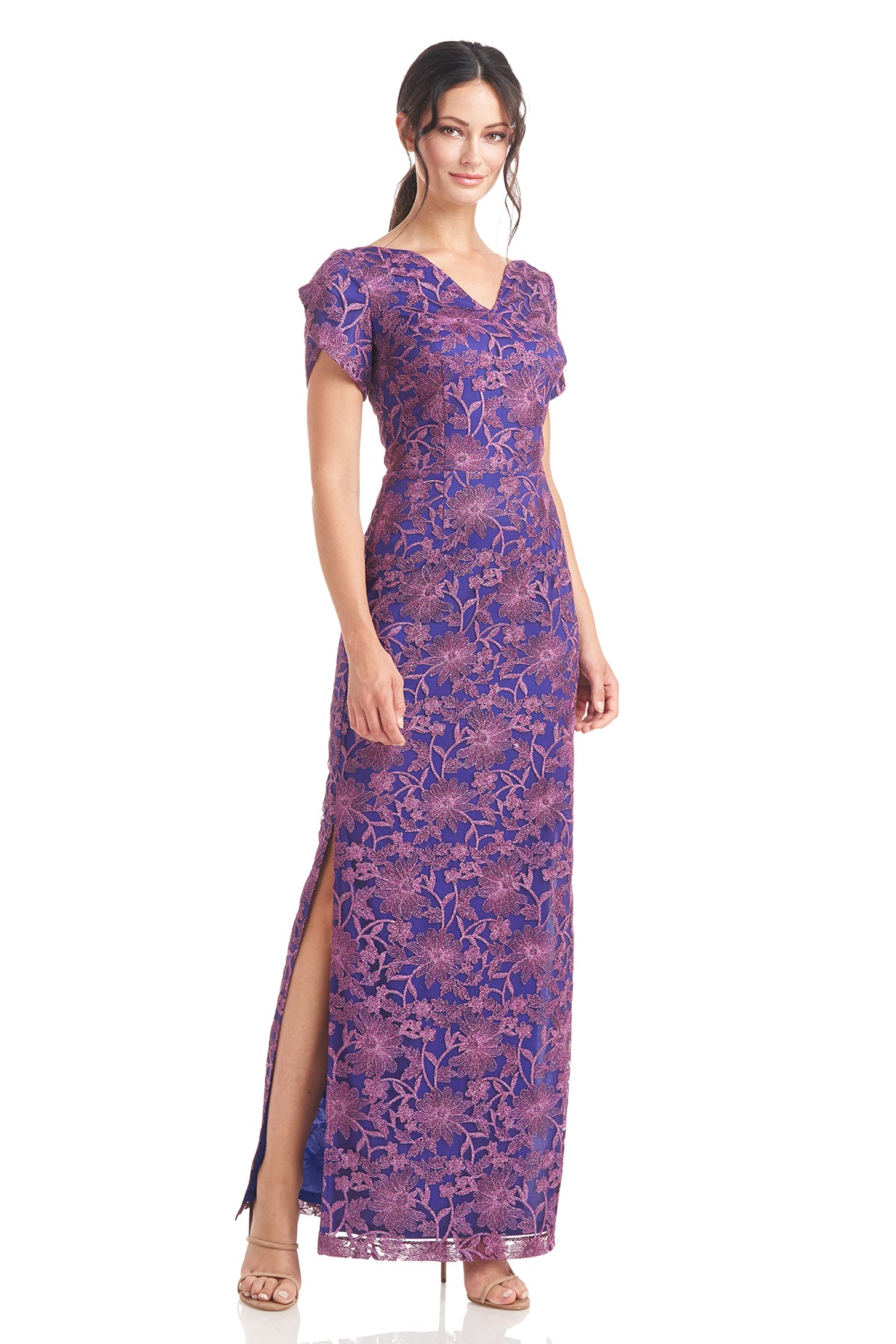 Beth V-Neck Ankle Length Dress