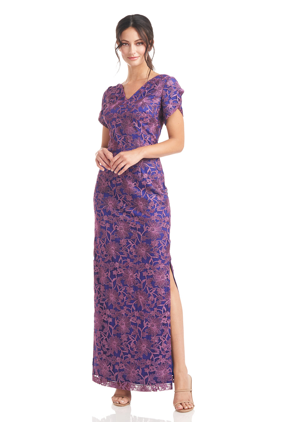 Beth V-Neck Ankle Length Dress