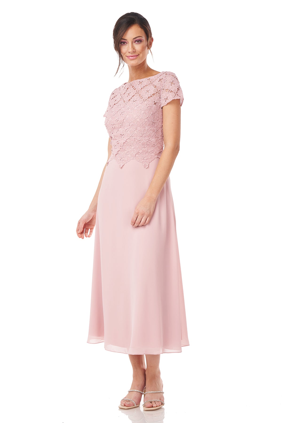 Laura A-Line Tea Length Dress