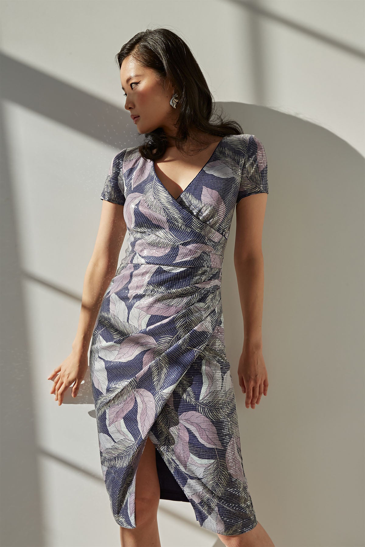 Nylah Wrap Knee Length Dress