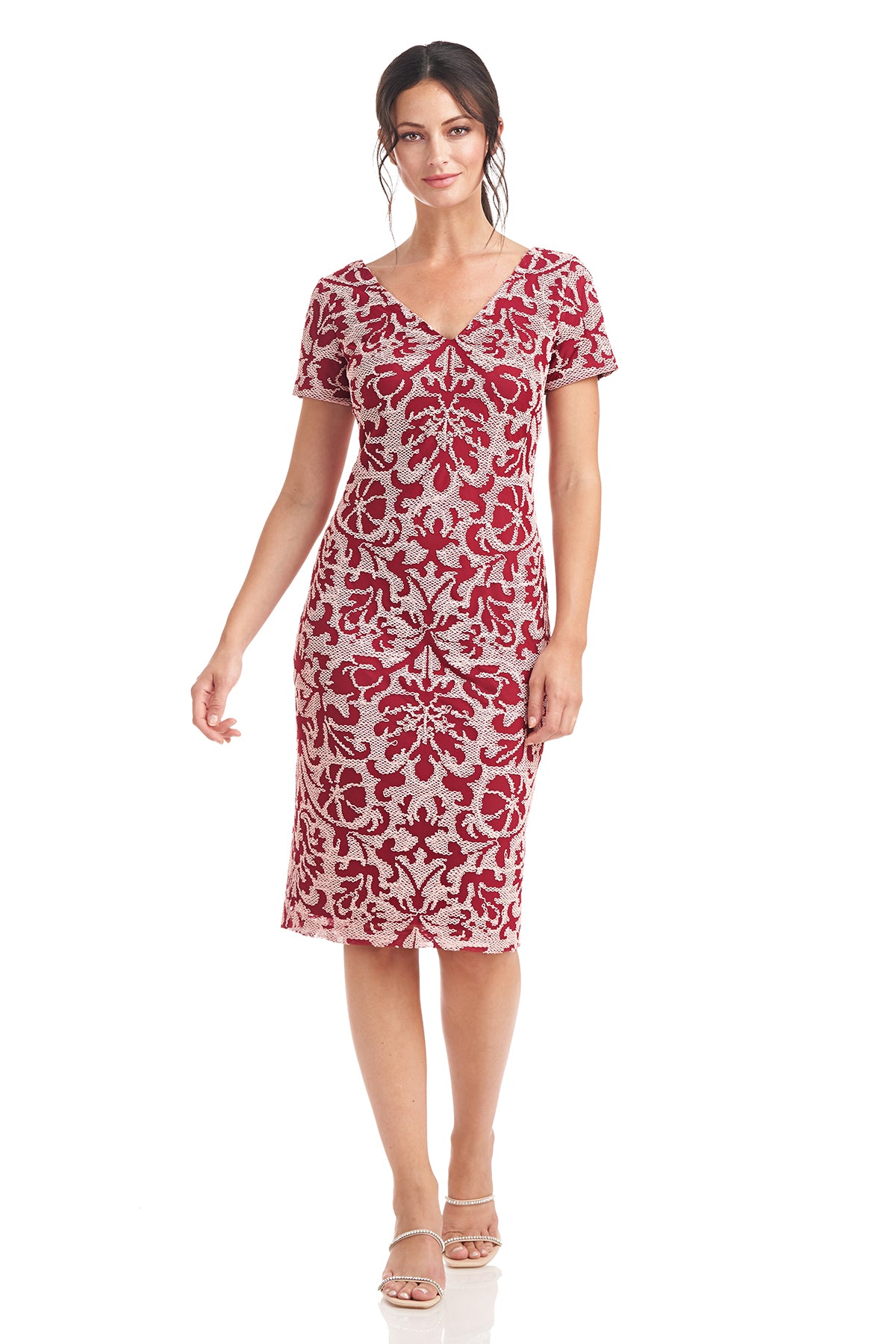 Nadia V-Neck Knee Length Dress