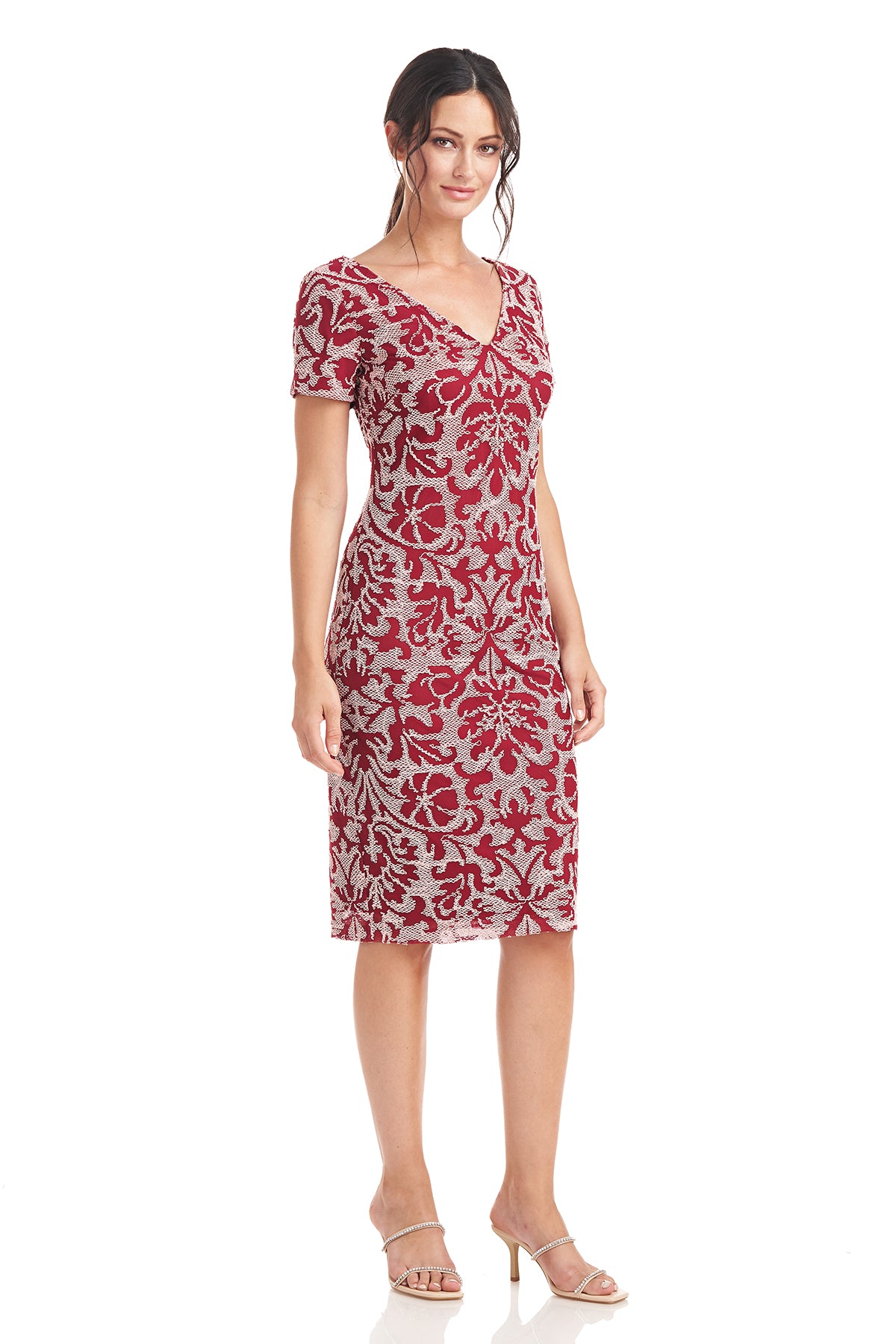 Nadia V-Neck Knee Length Dress