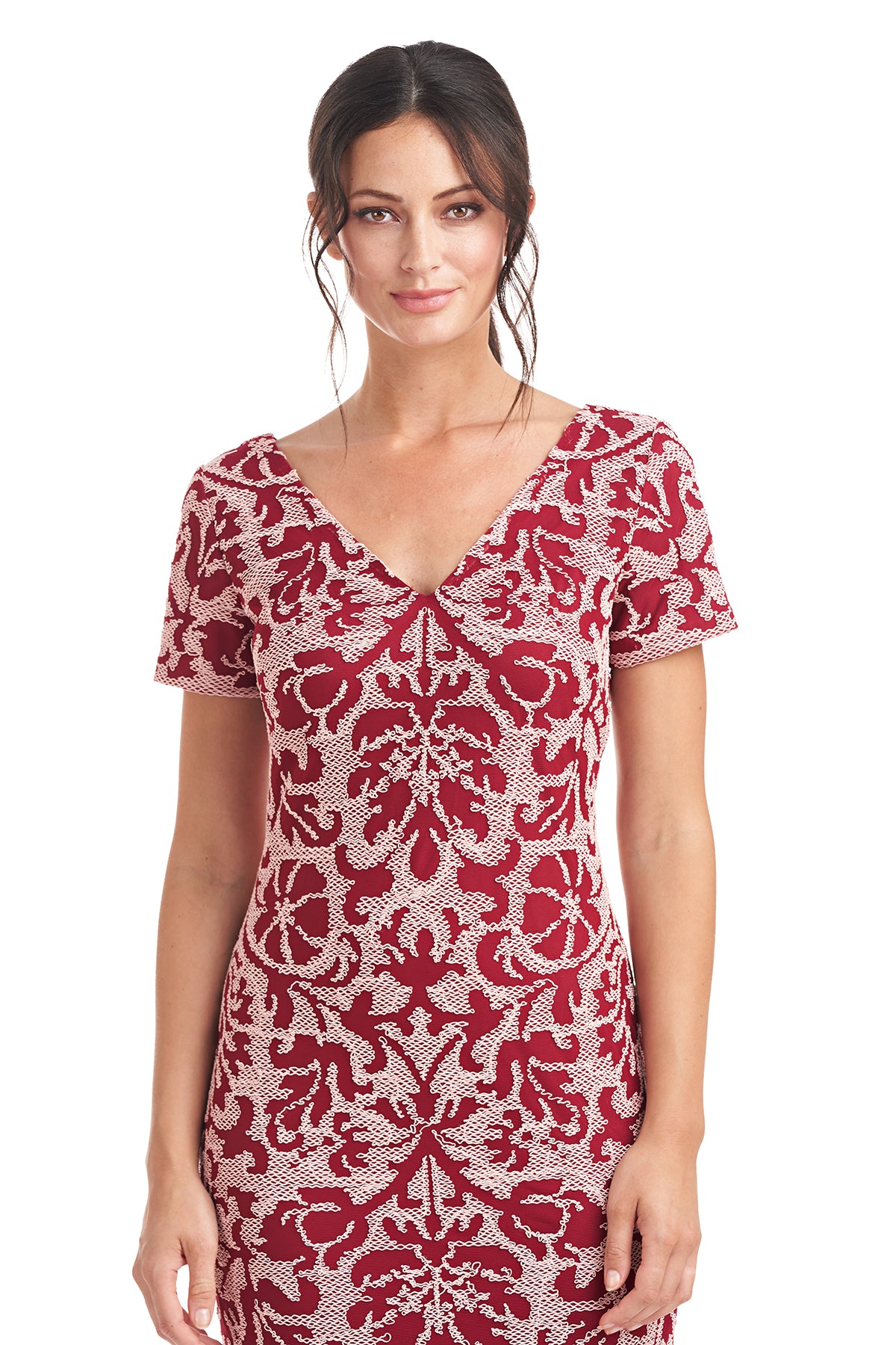 Nadia V-Neck Knee Length Dress