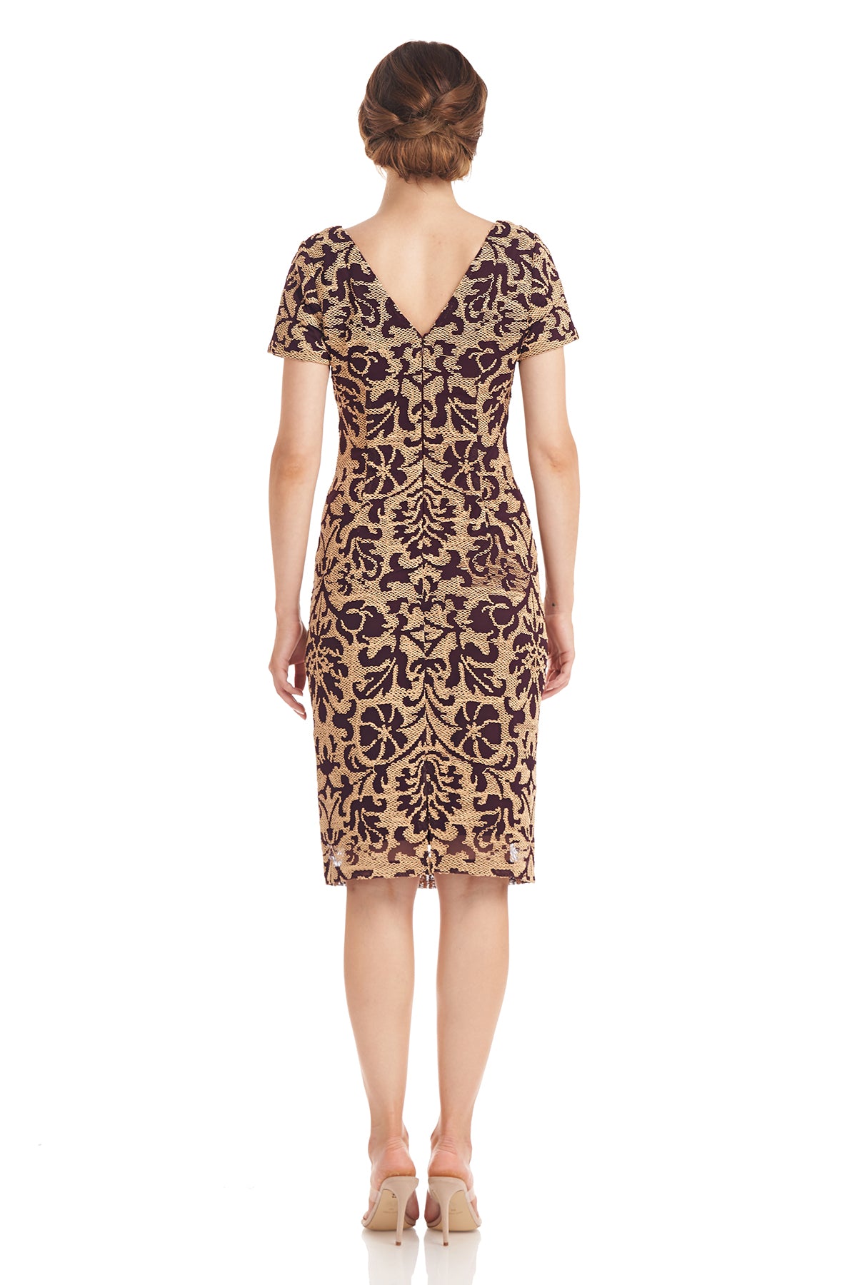 Nadia V-Neck Knee Length Dress