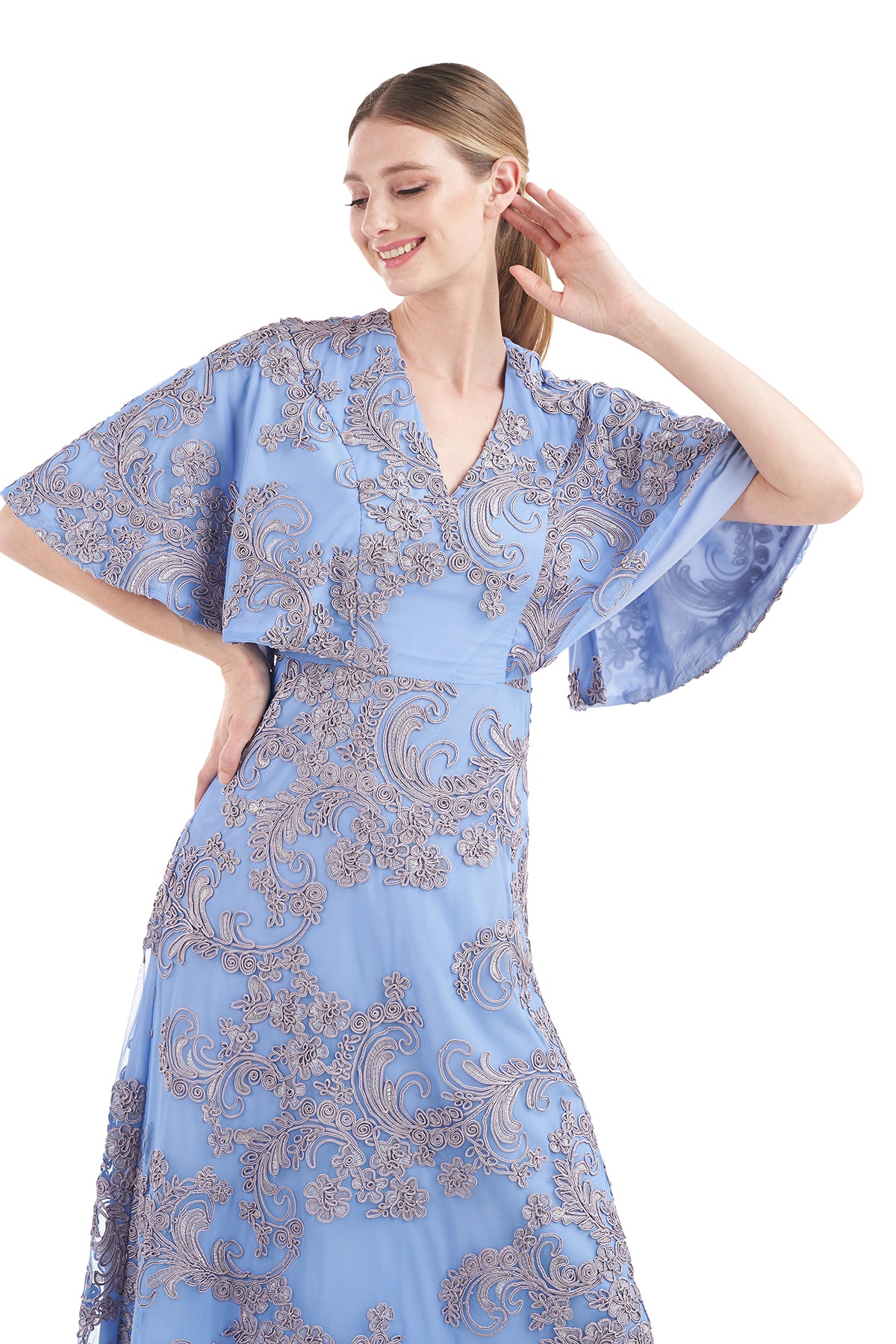 Saige A-Line Tea Length Dress