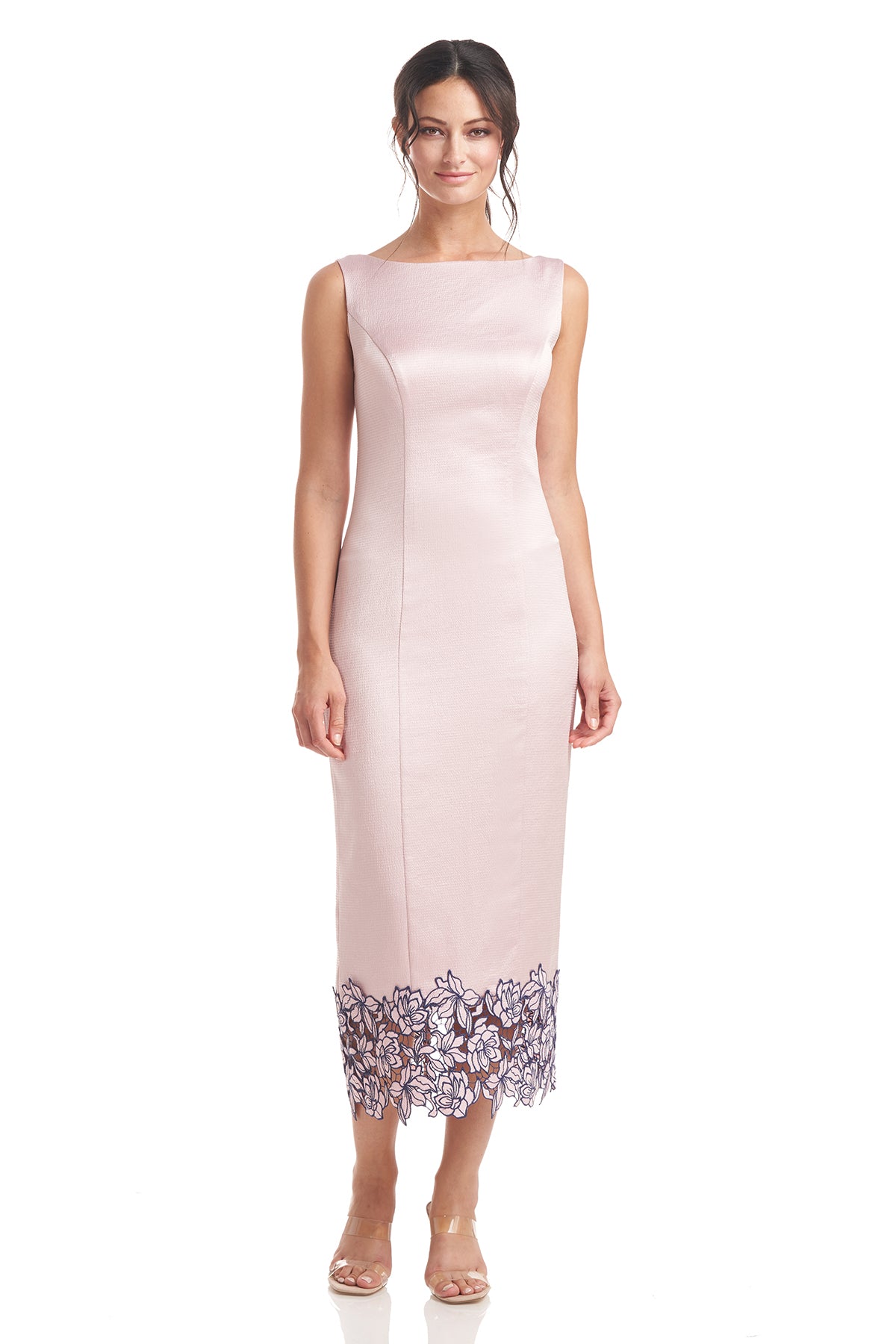 Dawn Boat Neck Tea Length Dress