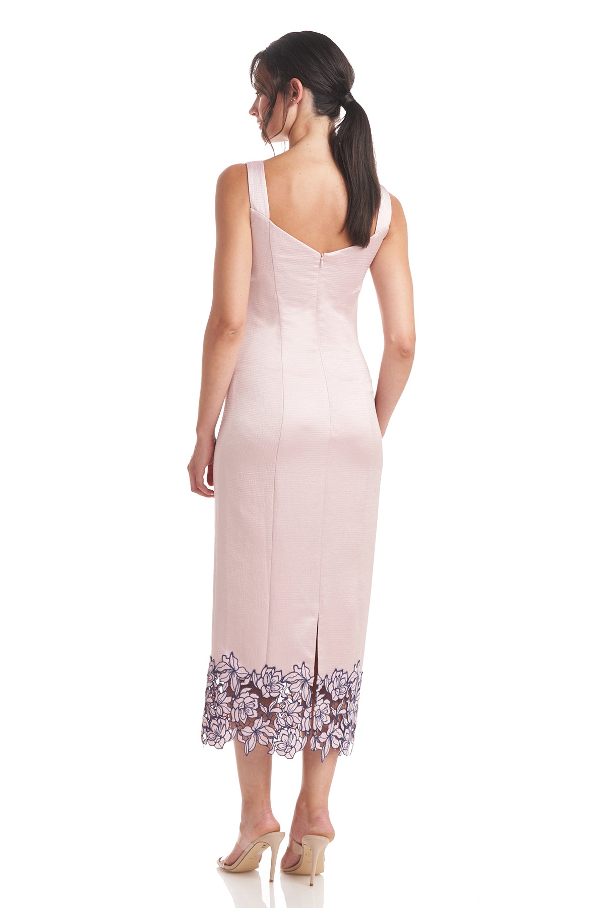 Dawn Boat Neck Tea Length Dress