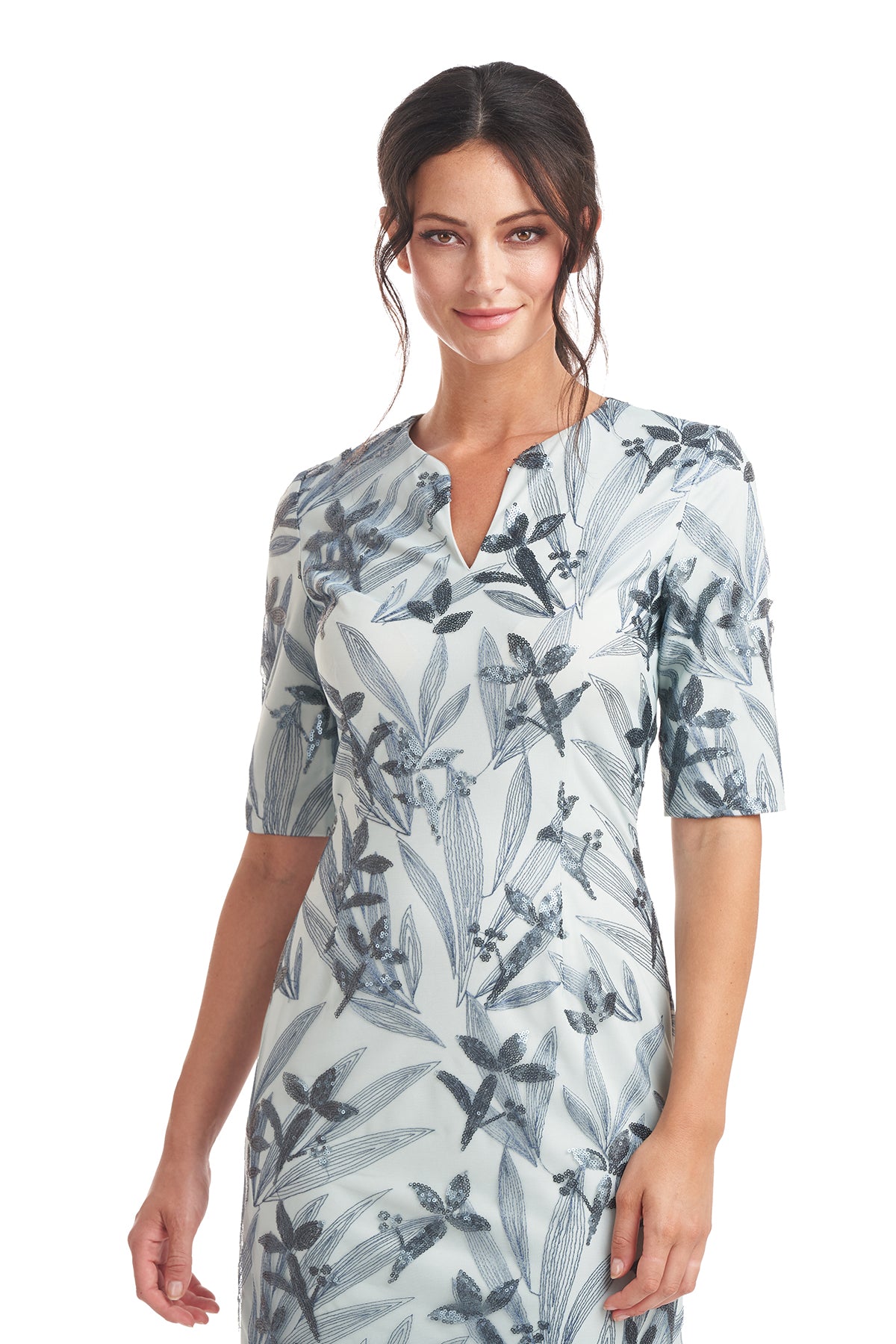 Shae Notched V-Neck Midi Dress