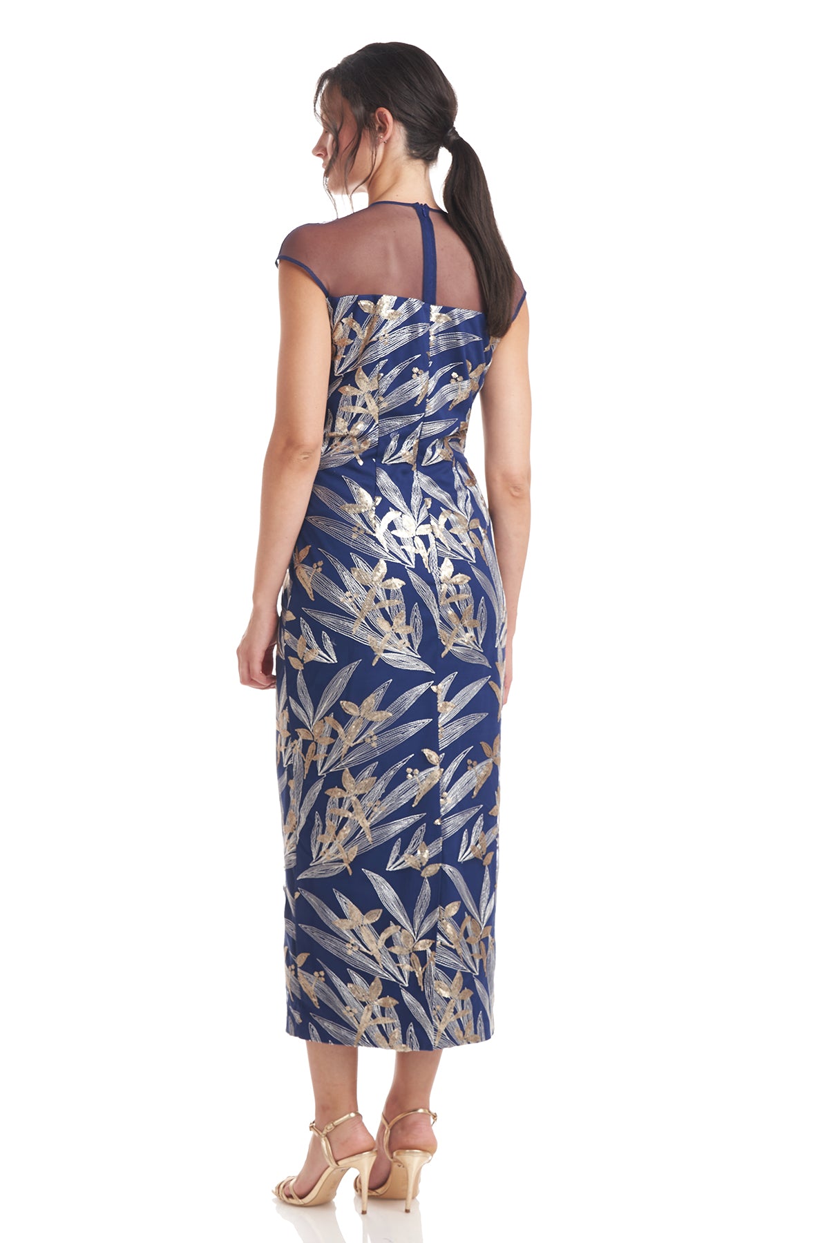 Miley Illusion Tea Length Dress