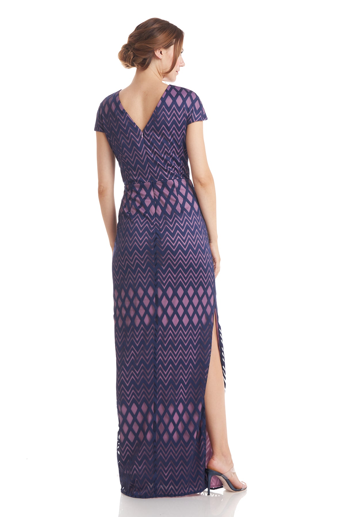 Linda Cap Sleeve Column Gown