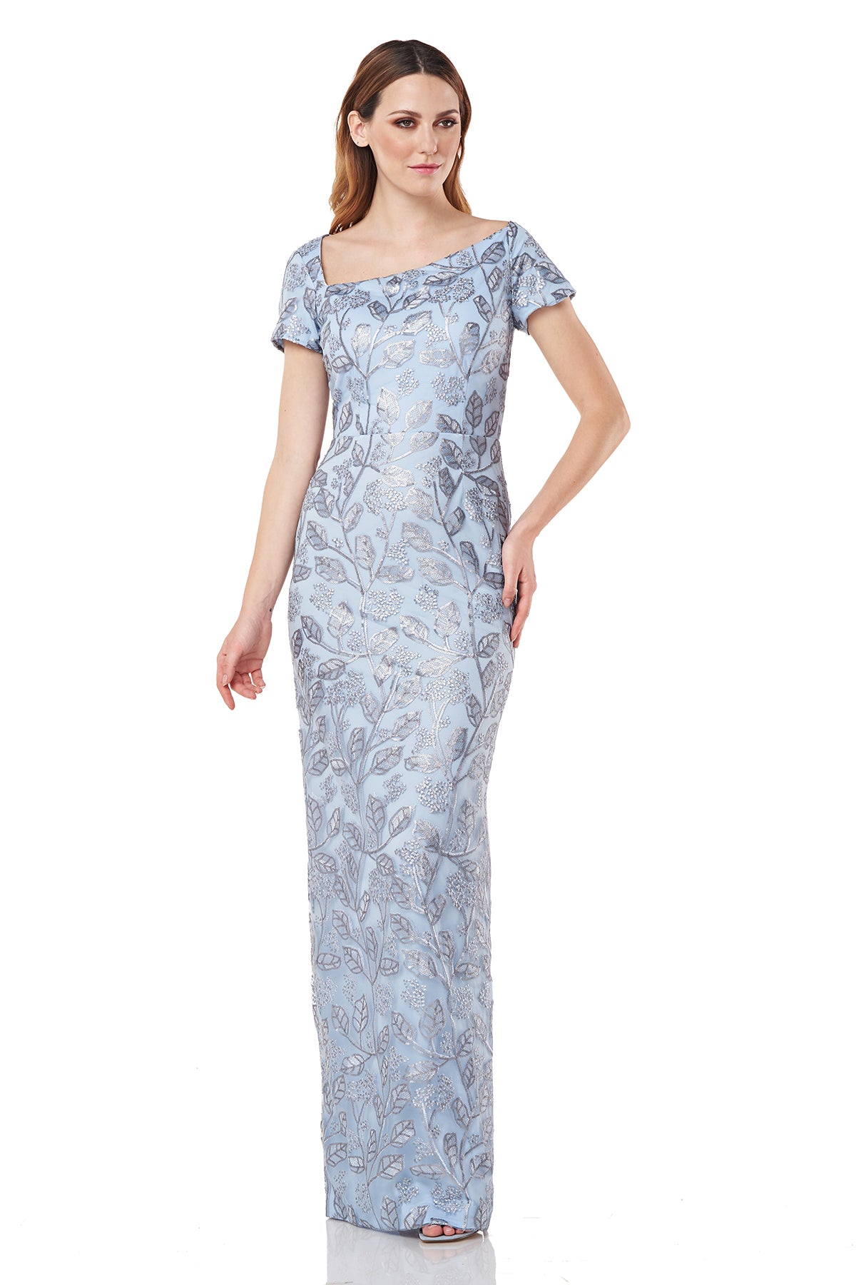 Julia Cap Sleeve Column Gown