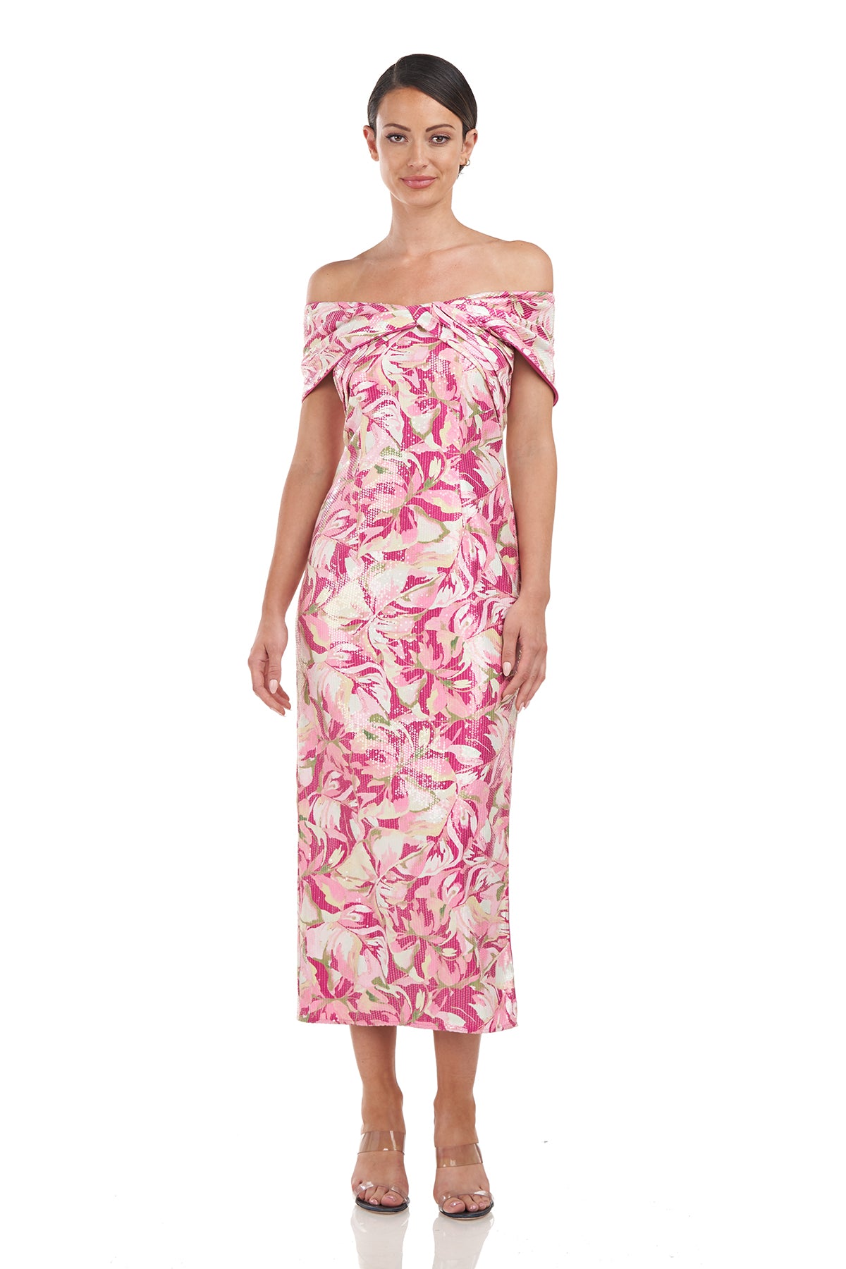 Marina Twist T-Length Dress