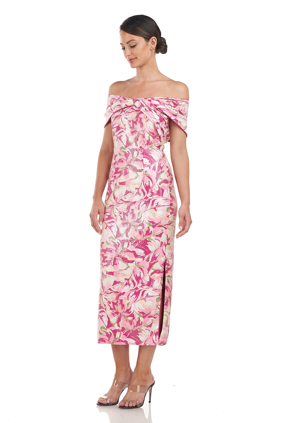 Marina Twist T-Length Dress