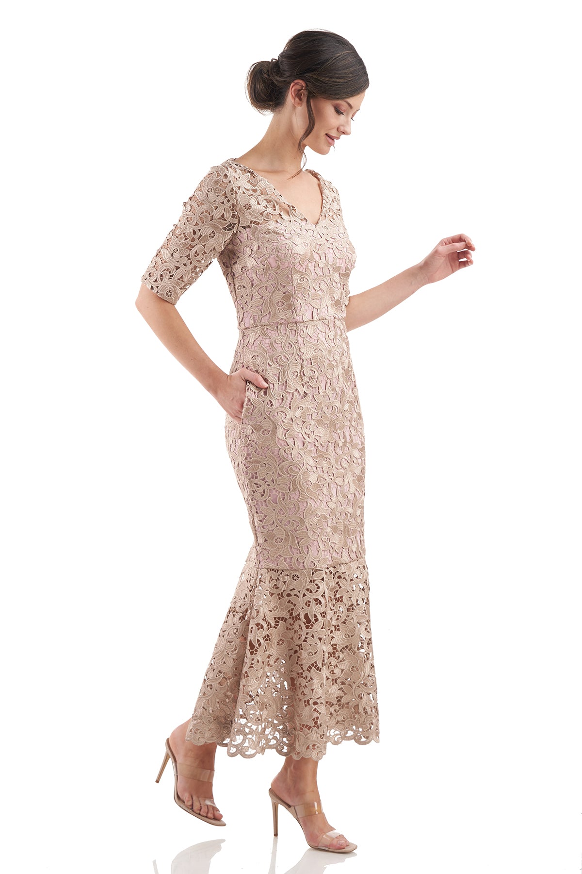Mary Flounce Skirt Midi Dress