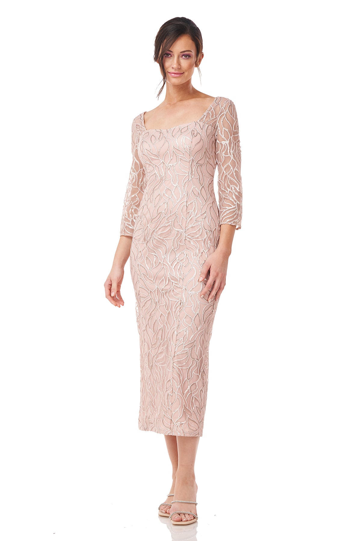 Gwen Sweetheart Tea Length Dress