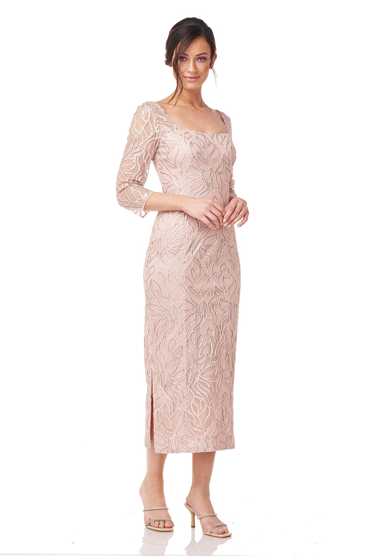 Gwen Sweetheart Tea Length Dress