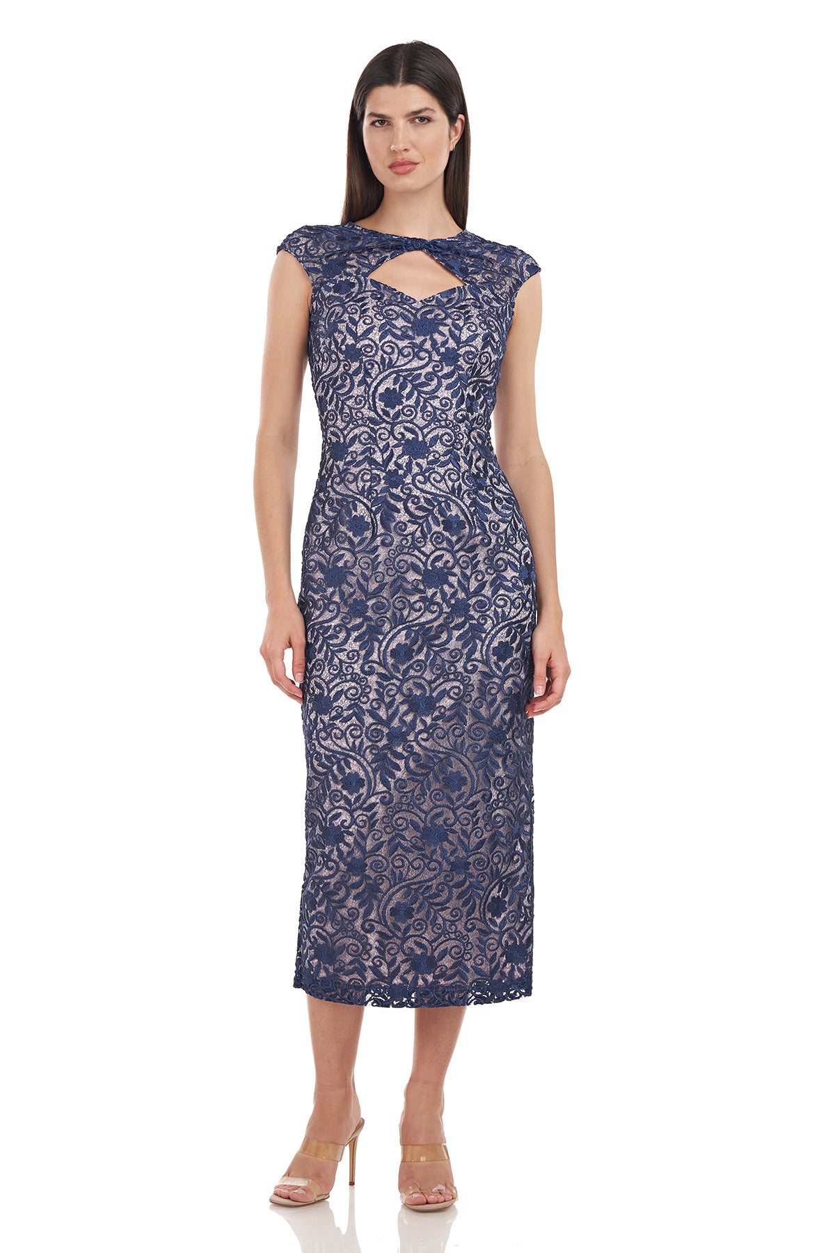 Daniela Bow Tea Length Dress