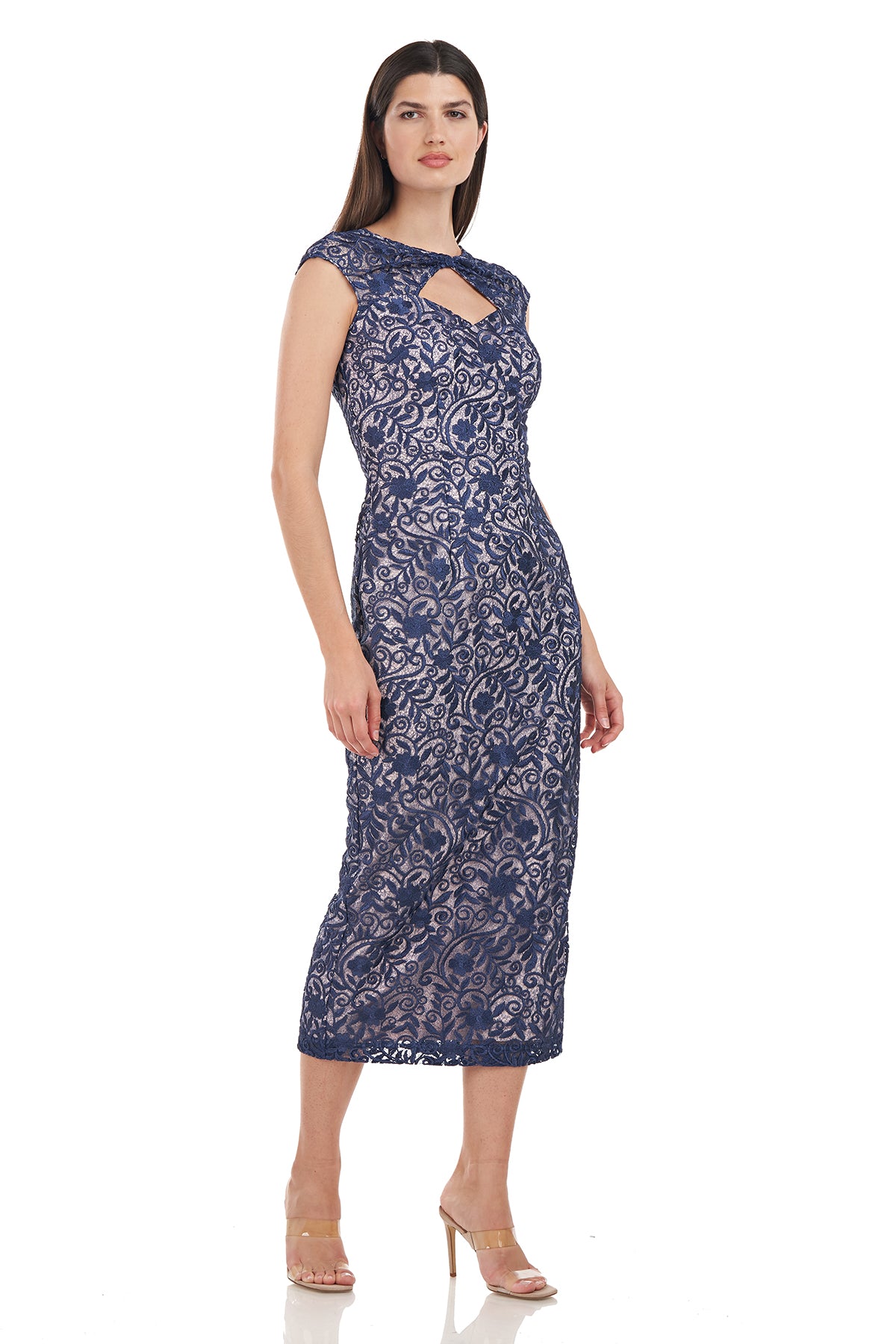 Daniela Bow Tea Length Dress