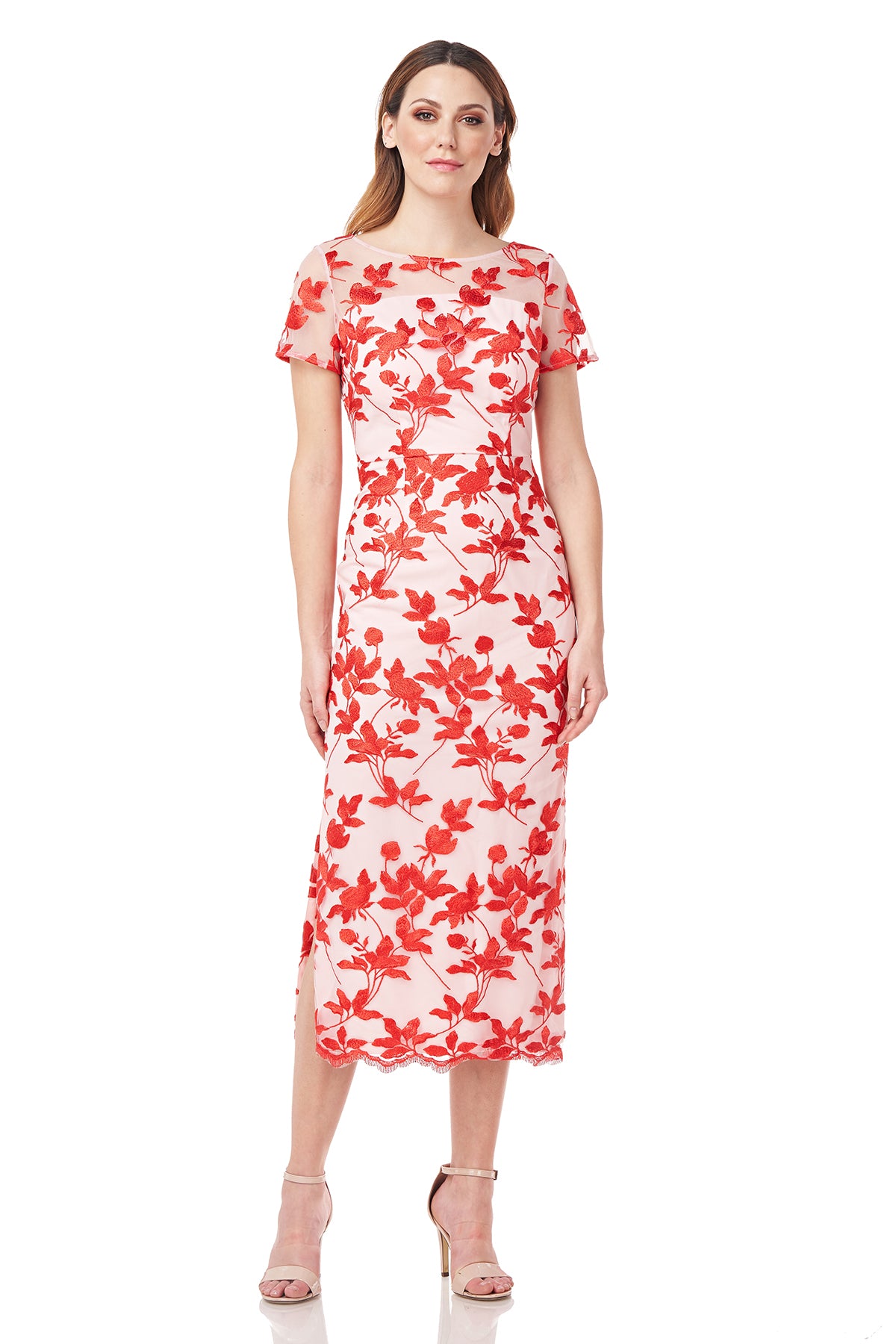 Denise Column Tea Length Dress