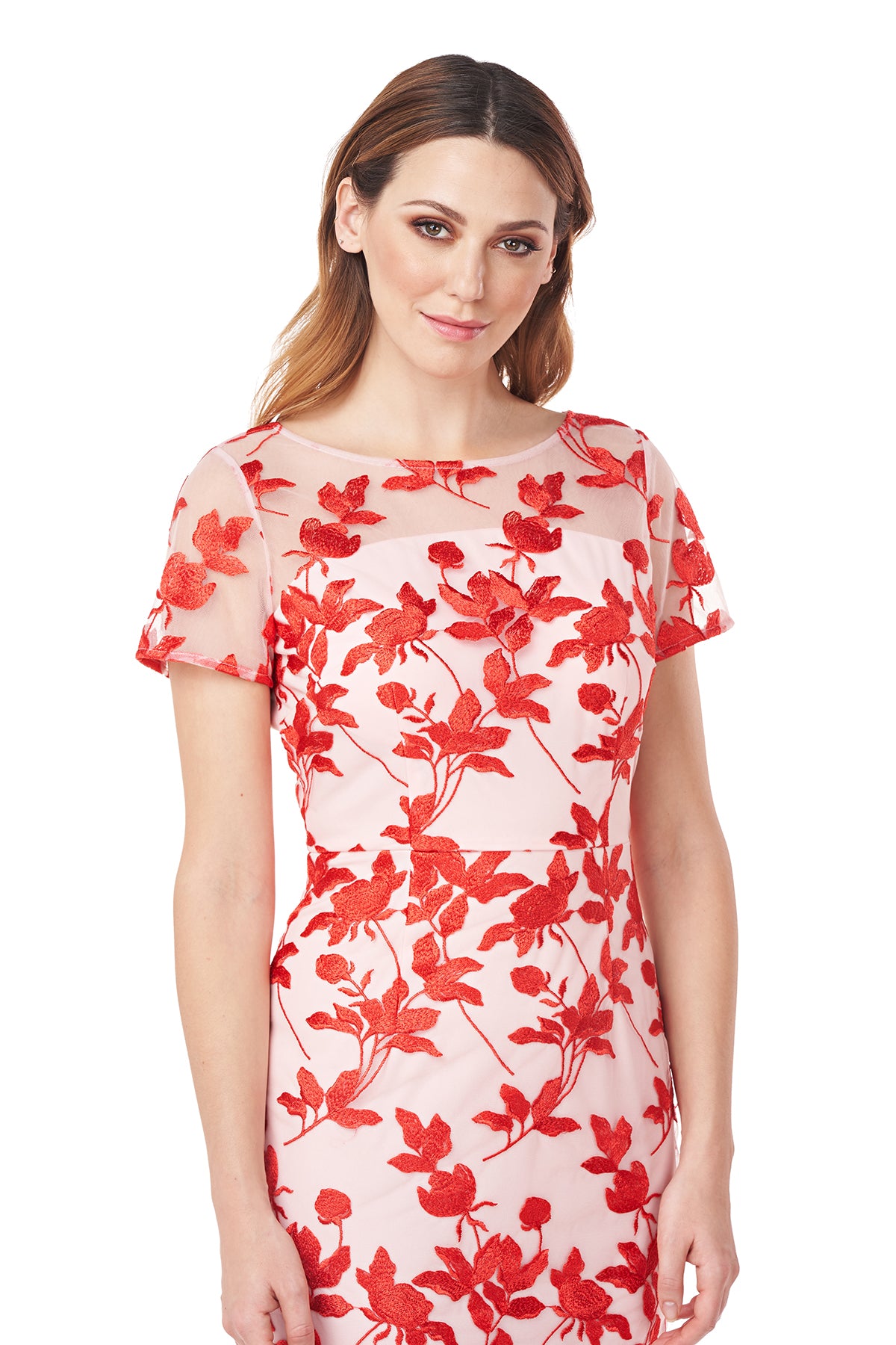 Denise Column Tea Length Dress