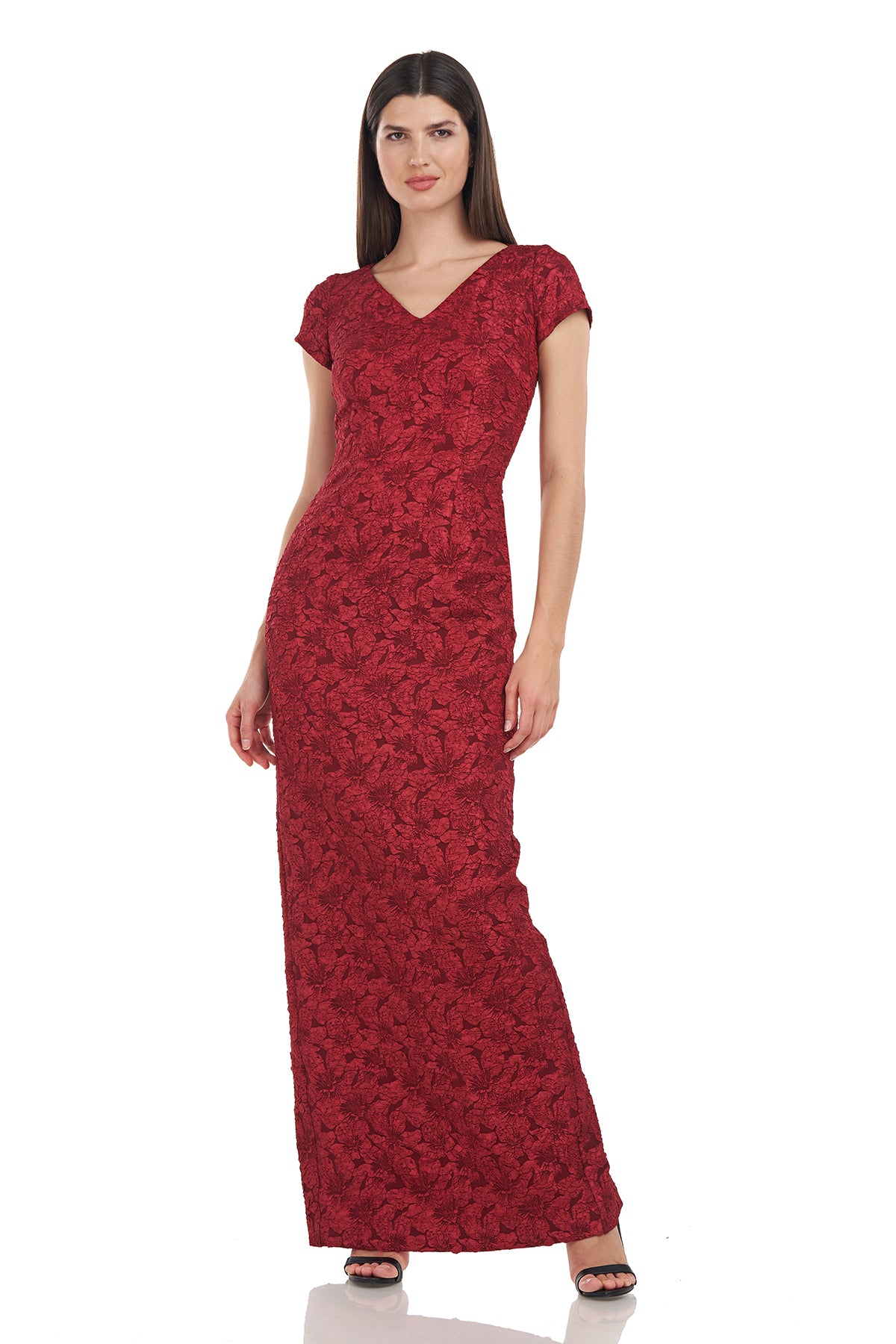 Valentina V-Neck Column Gown