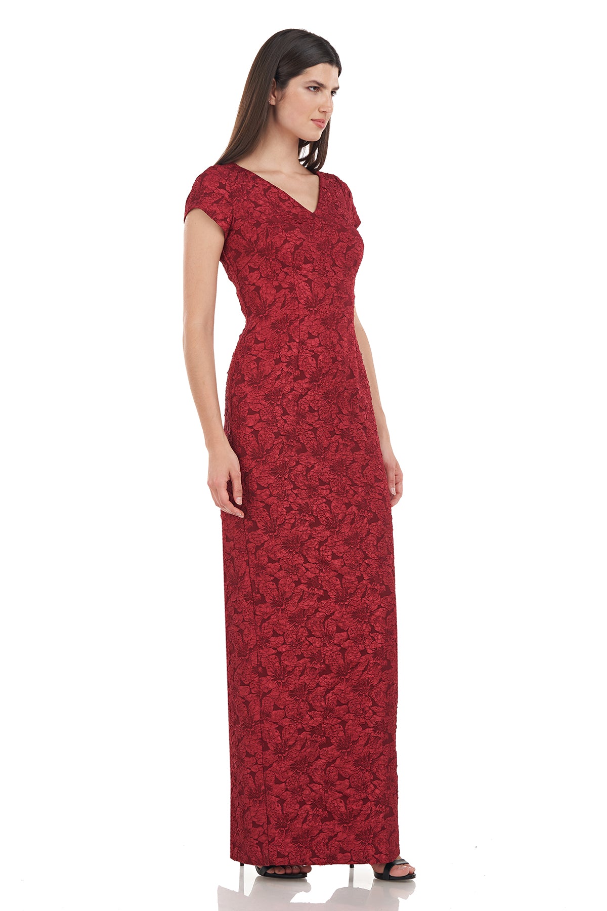 Valentina V-Neck Column Gown