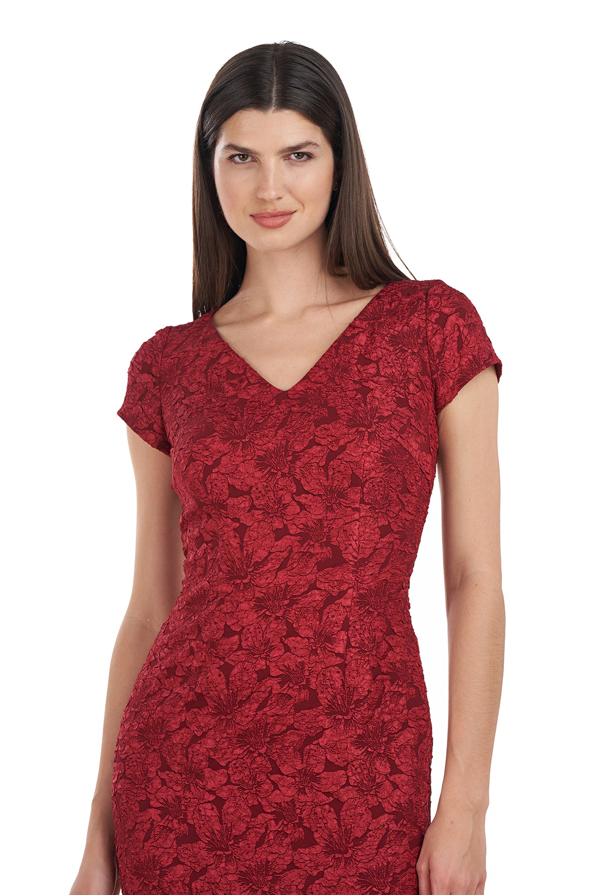 Valentina V-Neck Column Gown