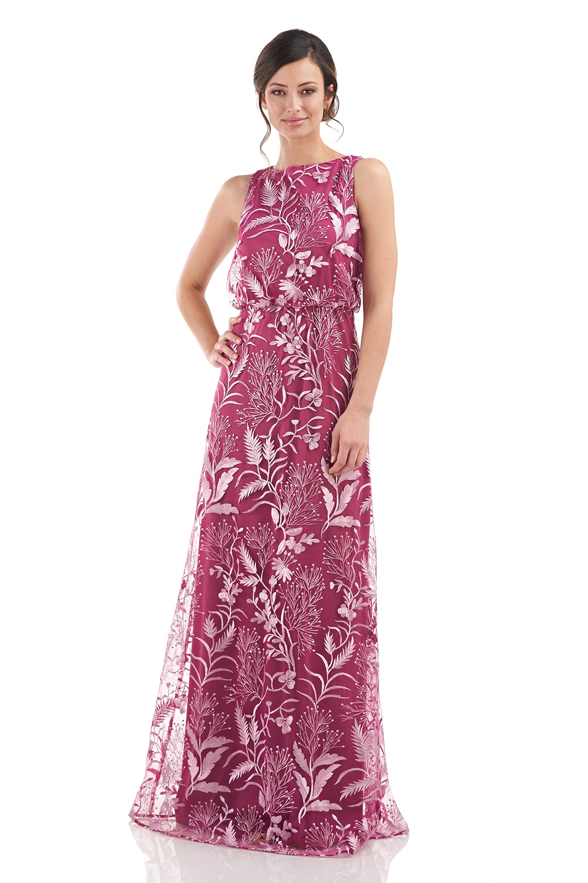 Rita Boat Neck Blouson Gown