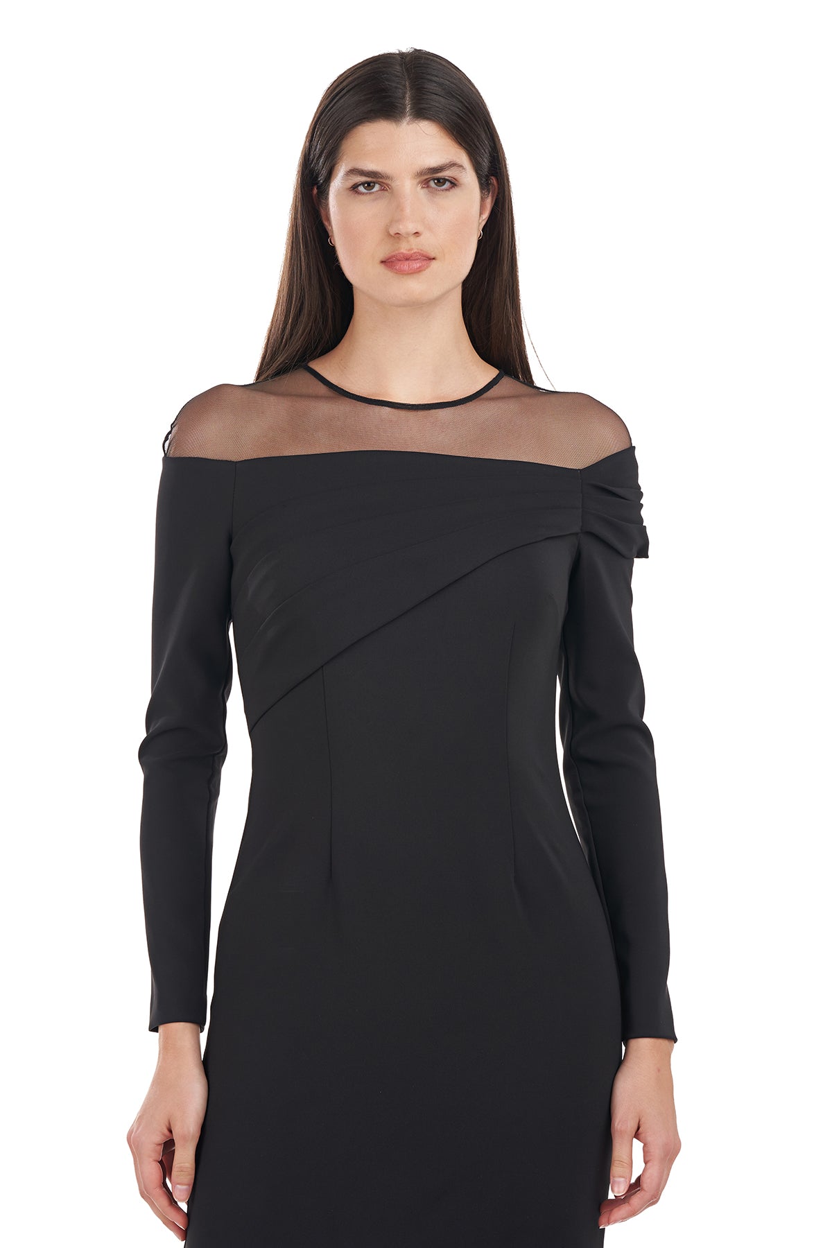 Brinley Pleated Tea Length Dress