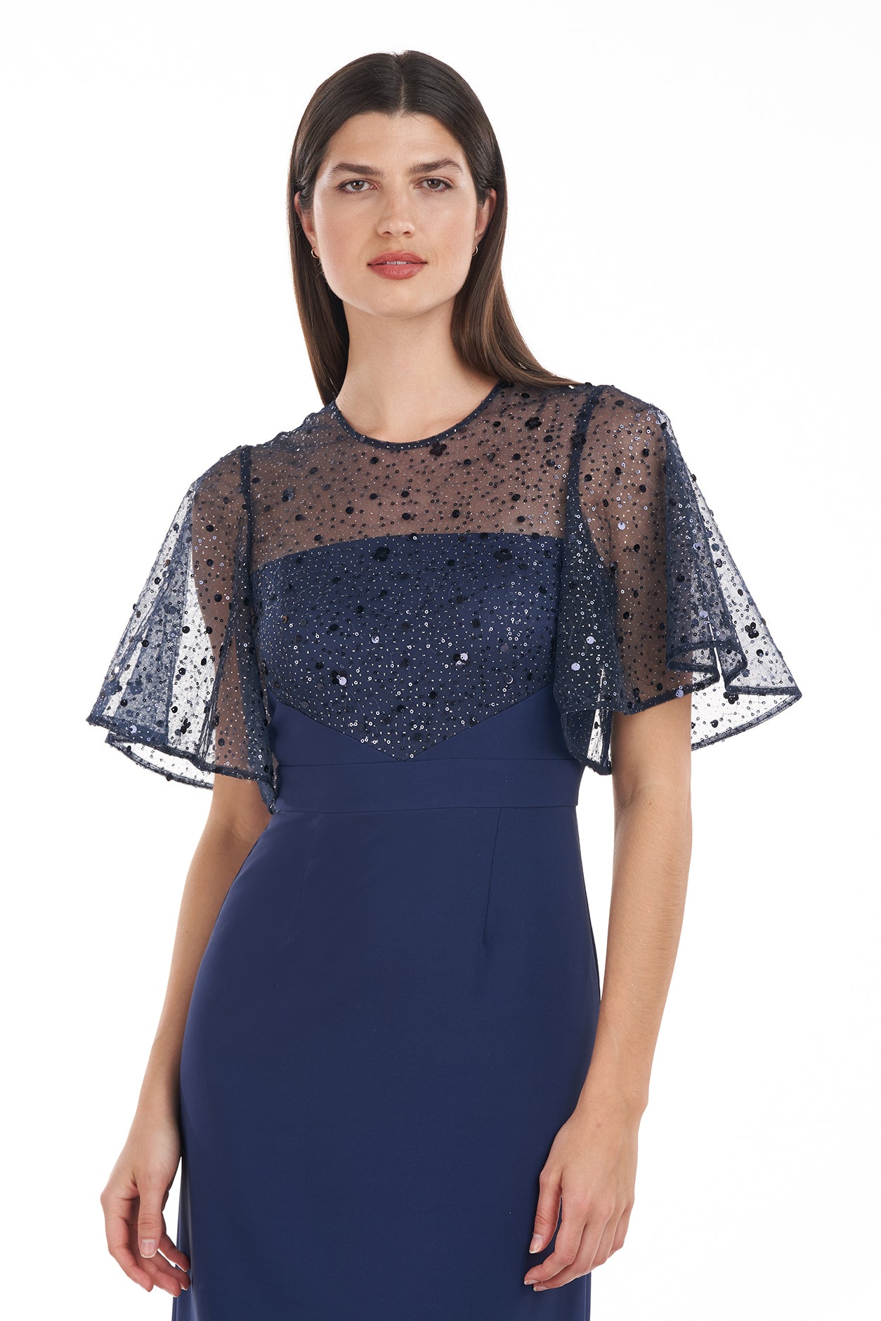 Journee Flutter A-Line Gown