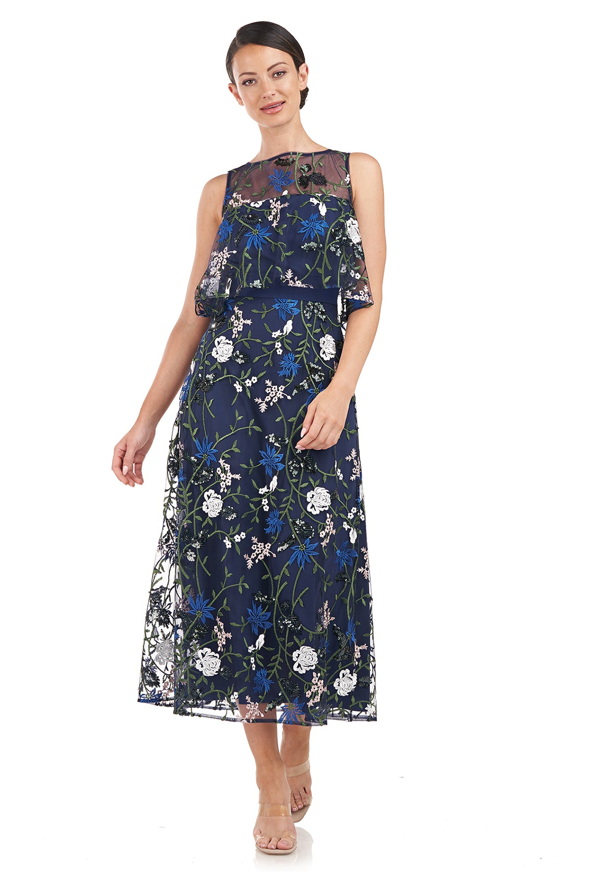 Amira Popover Tea Length Dress