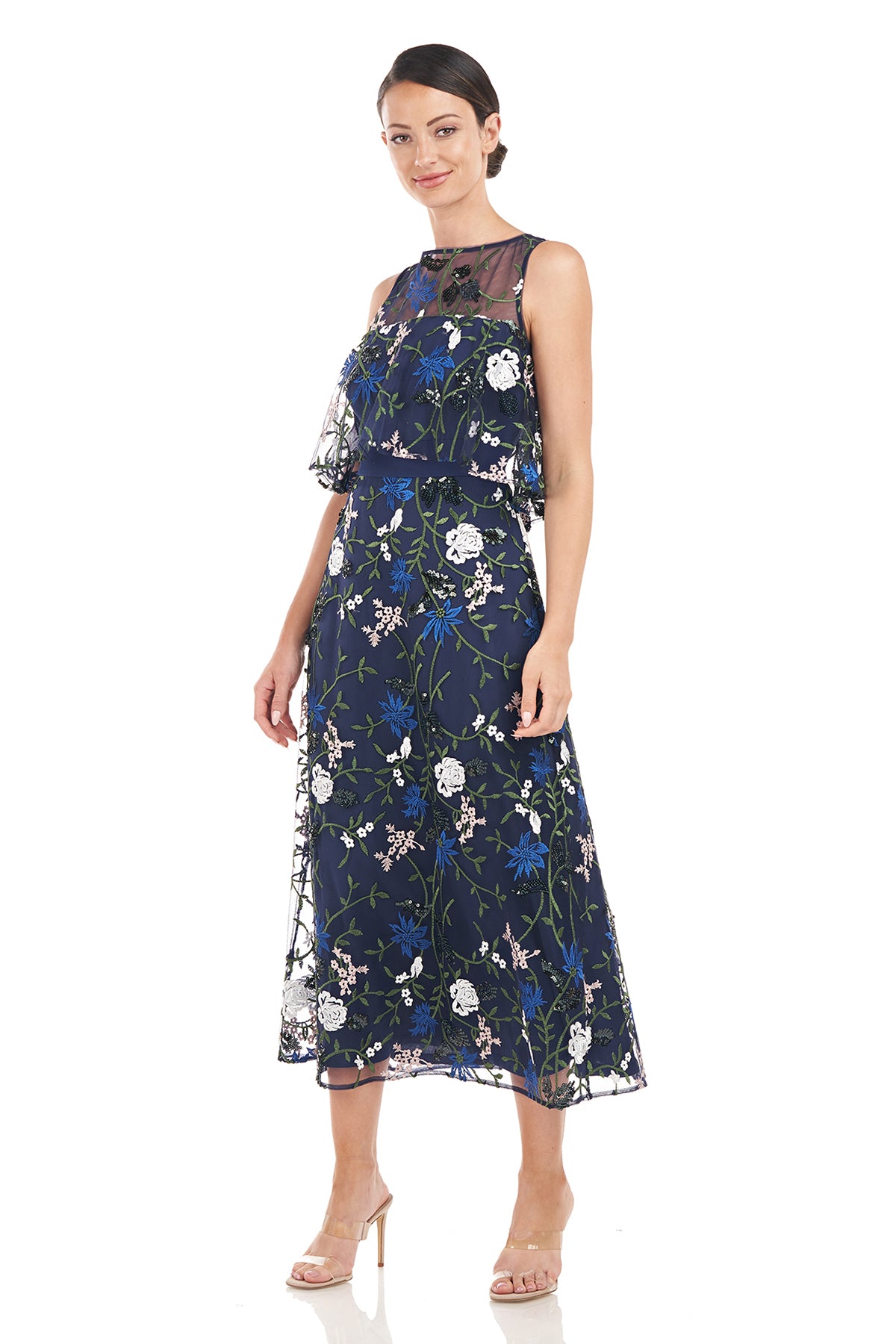 Amira Popover Tea Length Dress