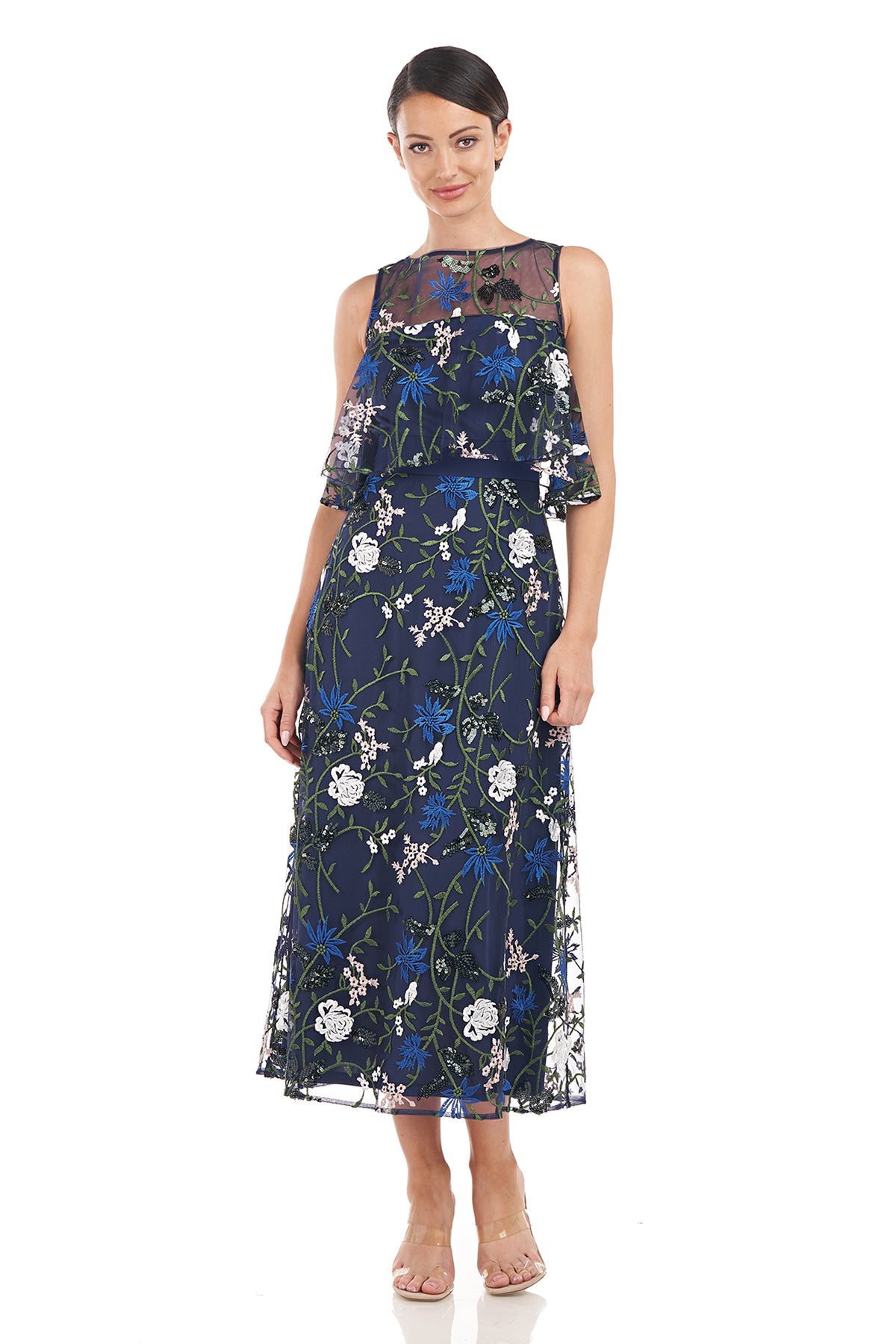 Amira Popover Tea Length Dress