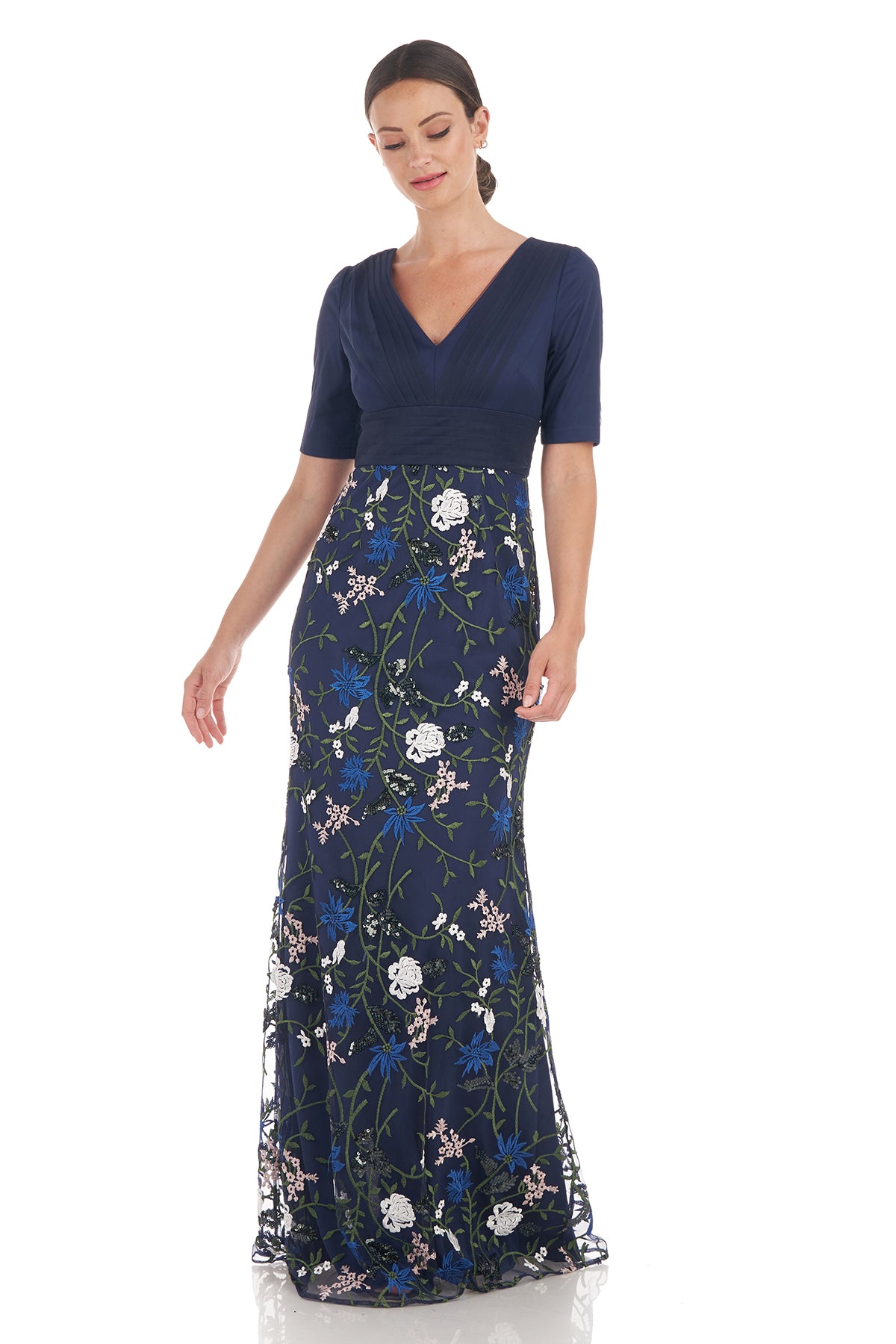 Lennon Pleated Mermaid Gown