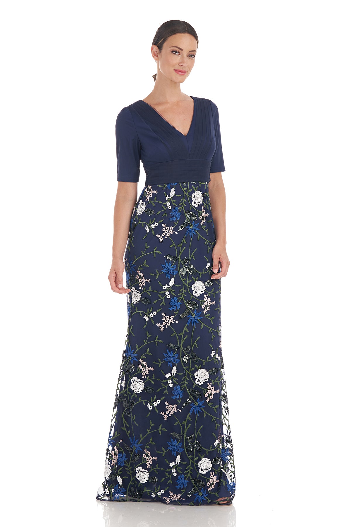 Lennon Pleated Mermaid Gown