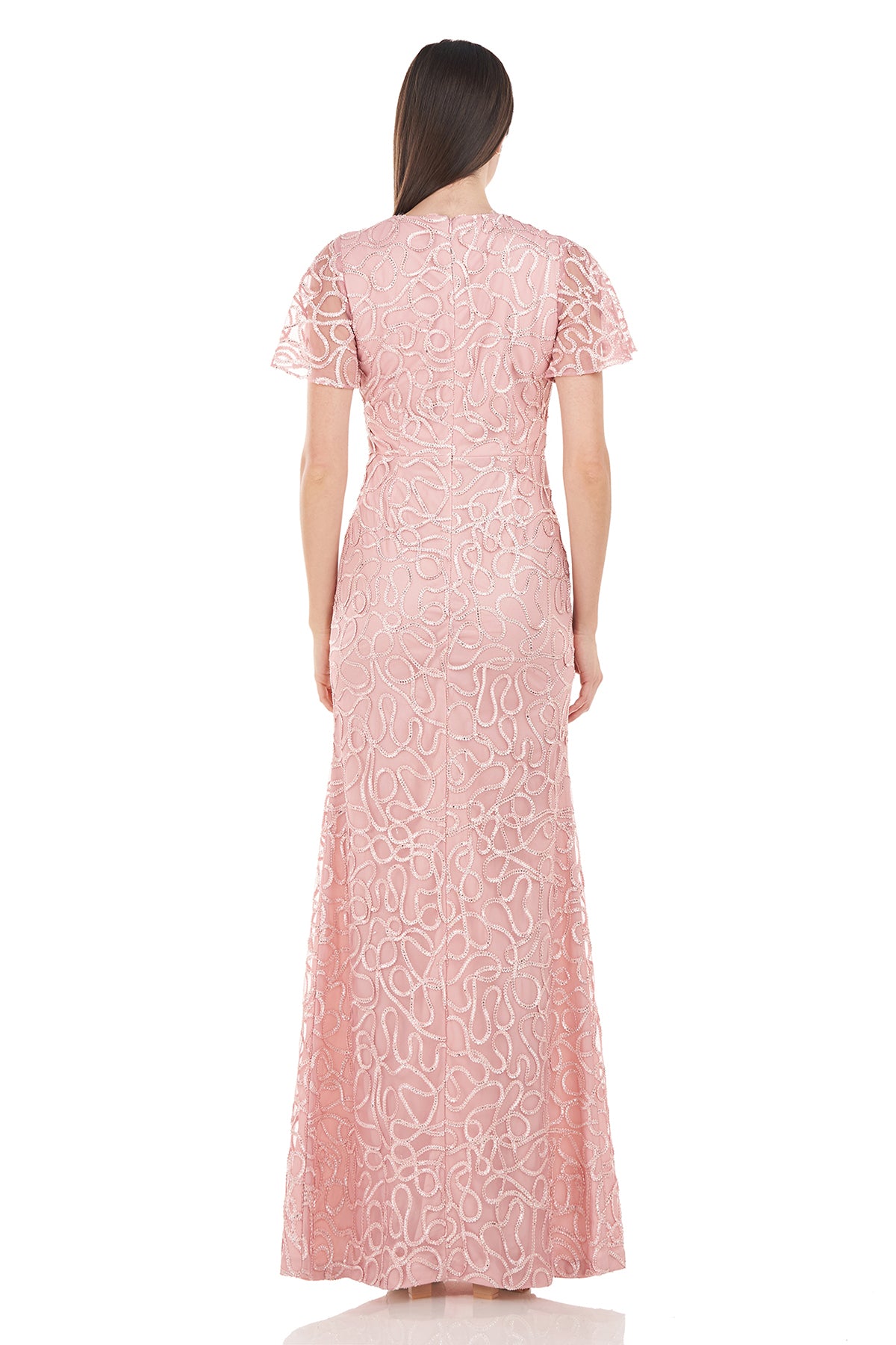 Winter Faux Wrap Mermaid Gown