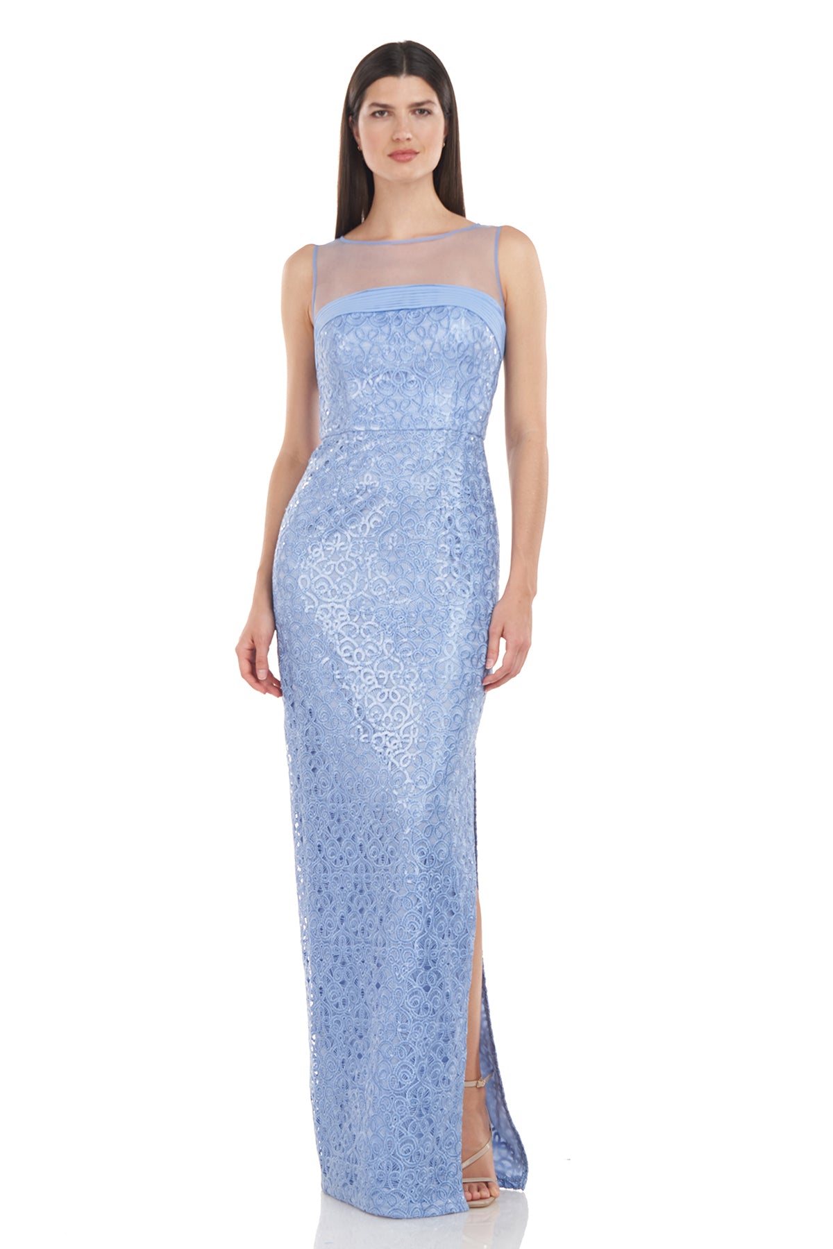 Michelle Illusion Column Gown